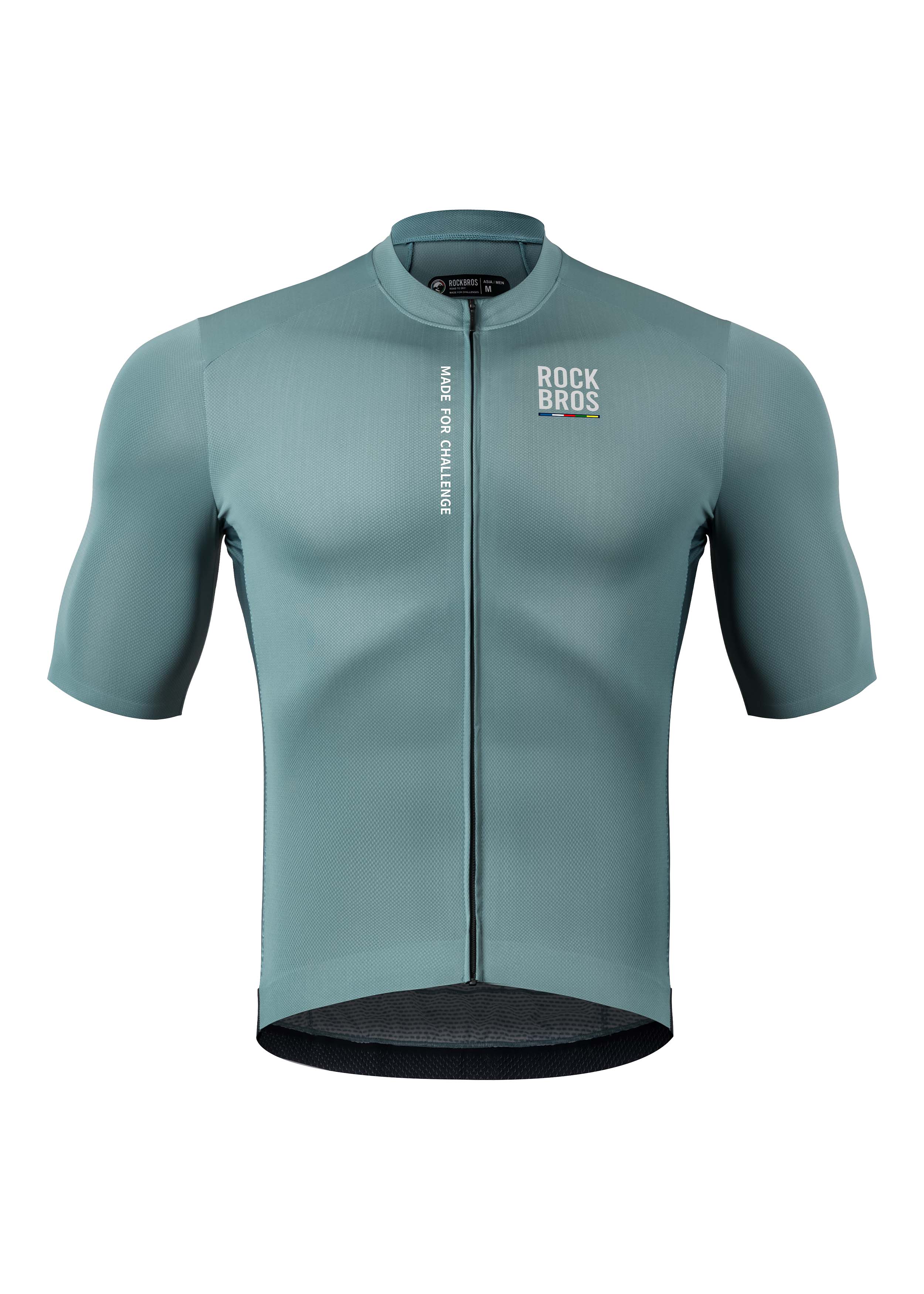 ROAD TO SKY Men's Cycling Short-Sleeved Jersey ￠ò Mist Gray