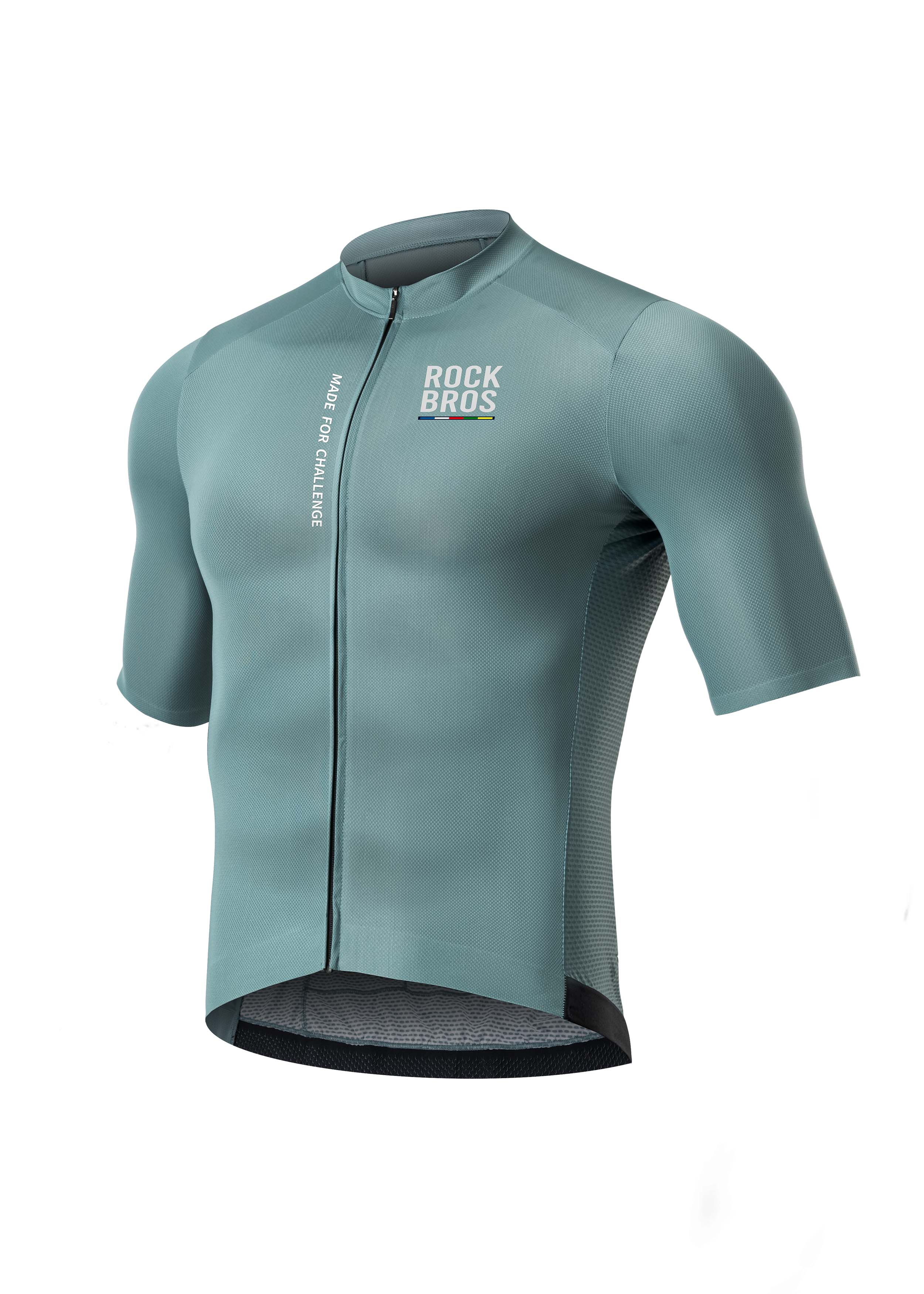 ROAD TO SKY Men's Cycling Short-Sleeved Jersey ￠ò Mist Gray