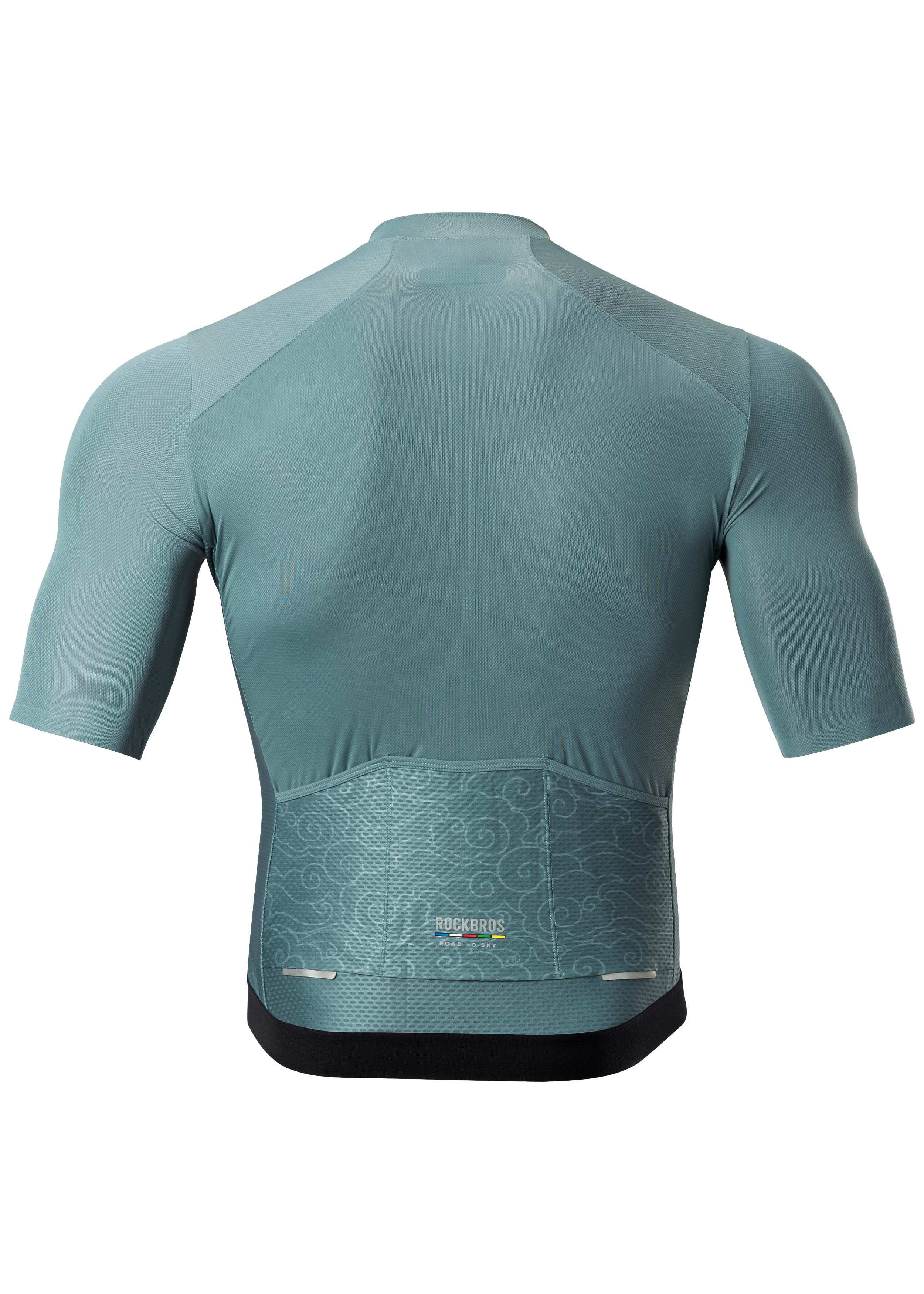 ROAD TO SKY Men's Cycling Short-Sleeved Jersey ￠ò Mist Gray