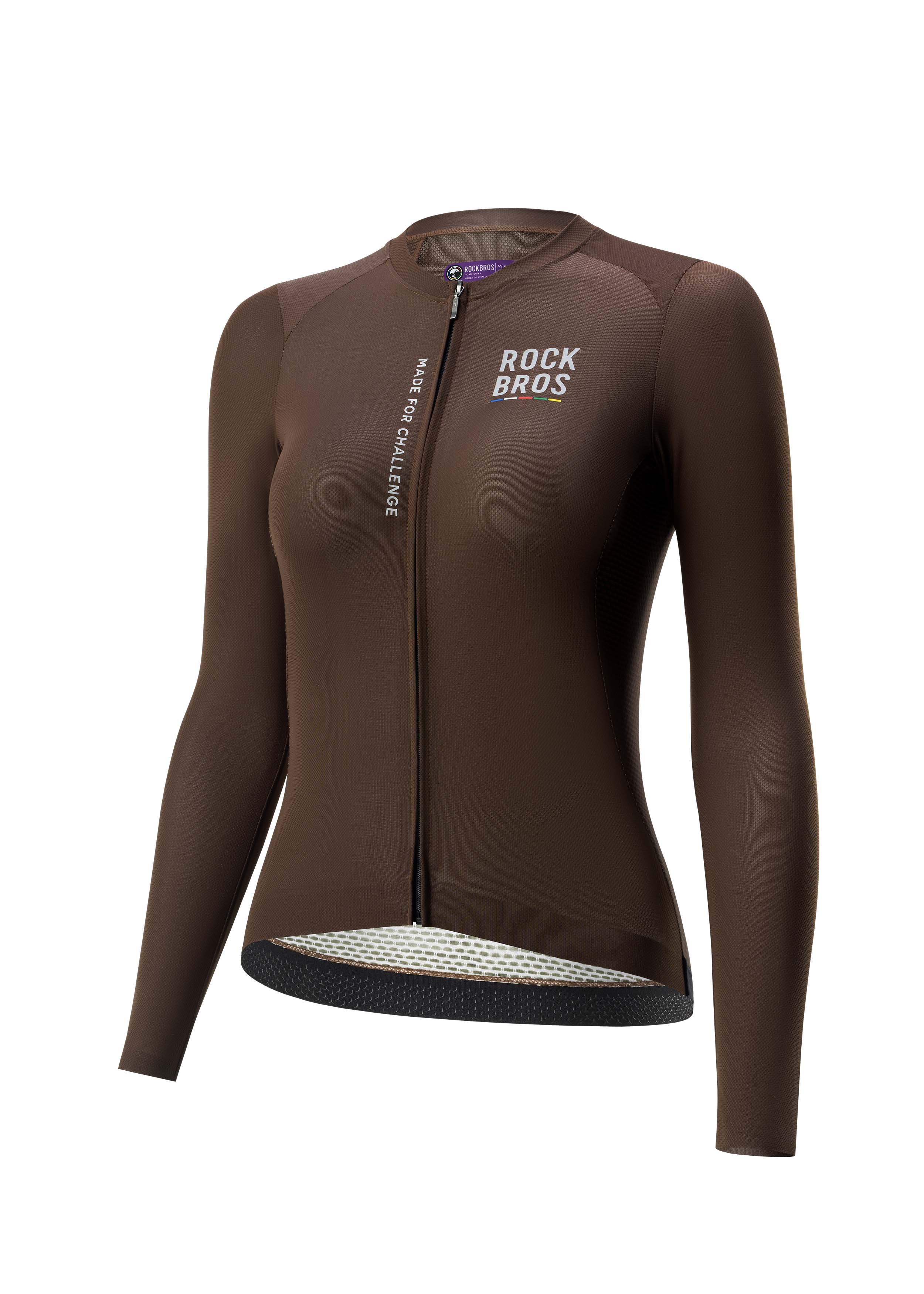 ROAD TO SKY Women's Cycling Long-Sleeved Jersey ￠ò Dark Brown