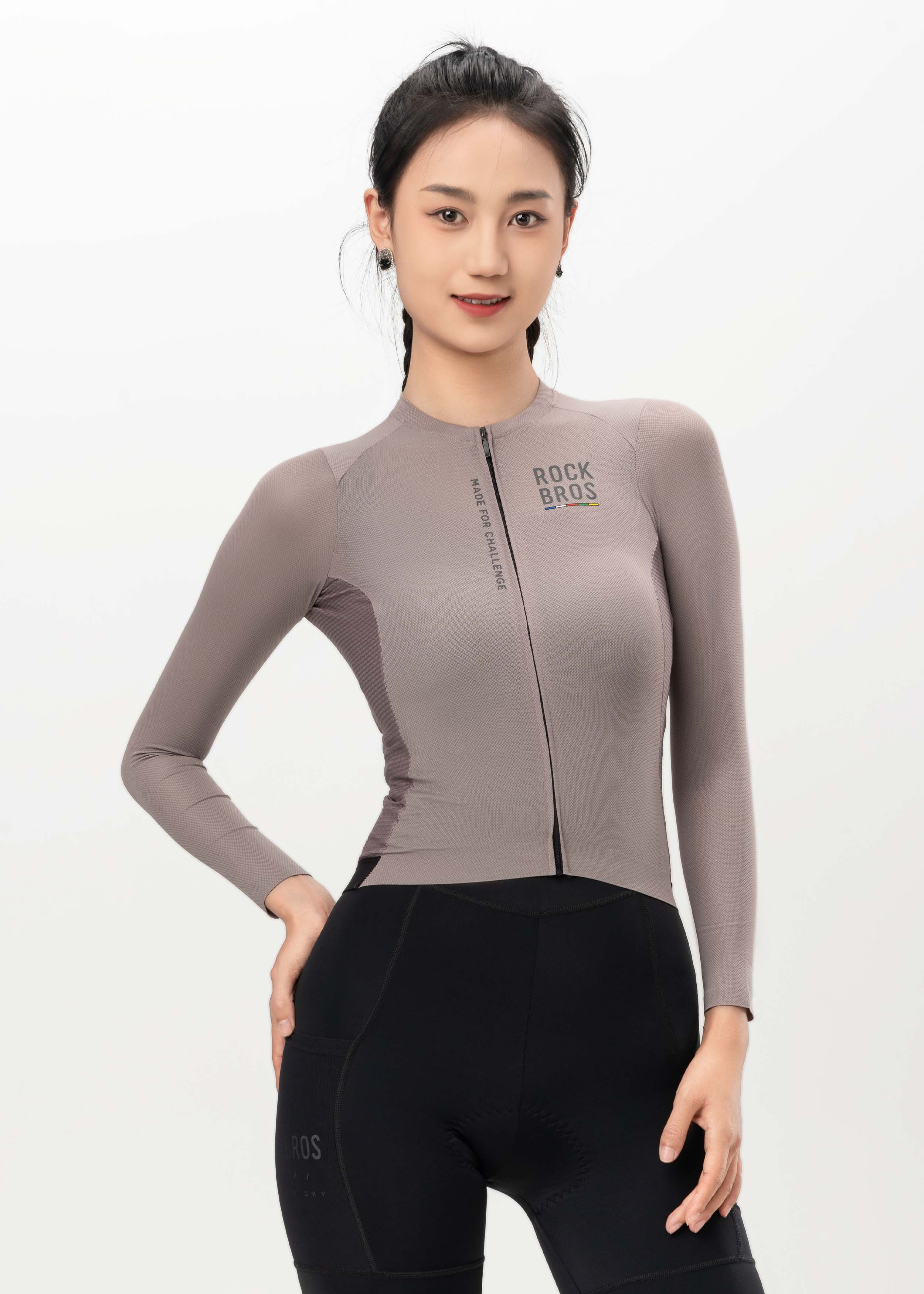 ROAD TO SKY Women's Cycling Long-Sleeved Jersey ￠ò Grey