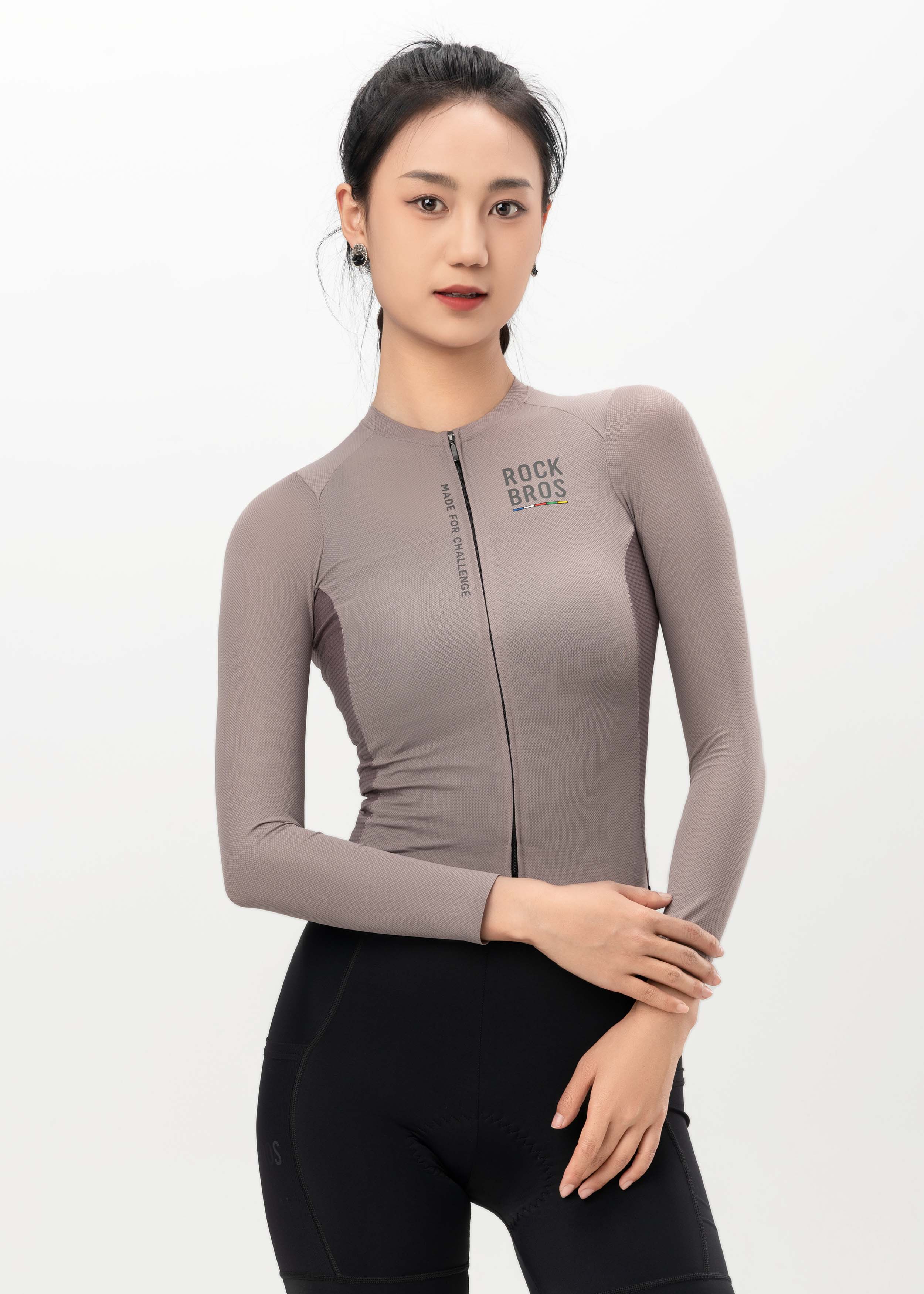 ROAD TO SKY Women's Cycling Long-Sleeved Jersey ￠ò Grey