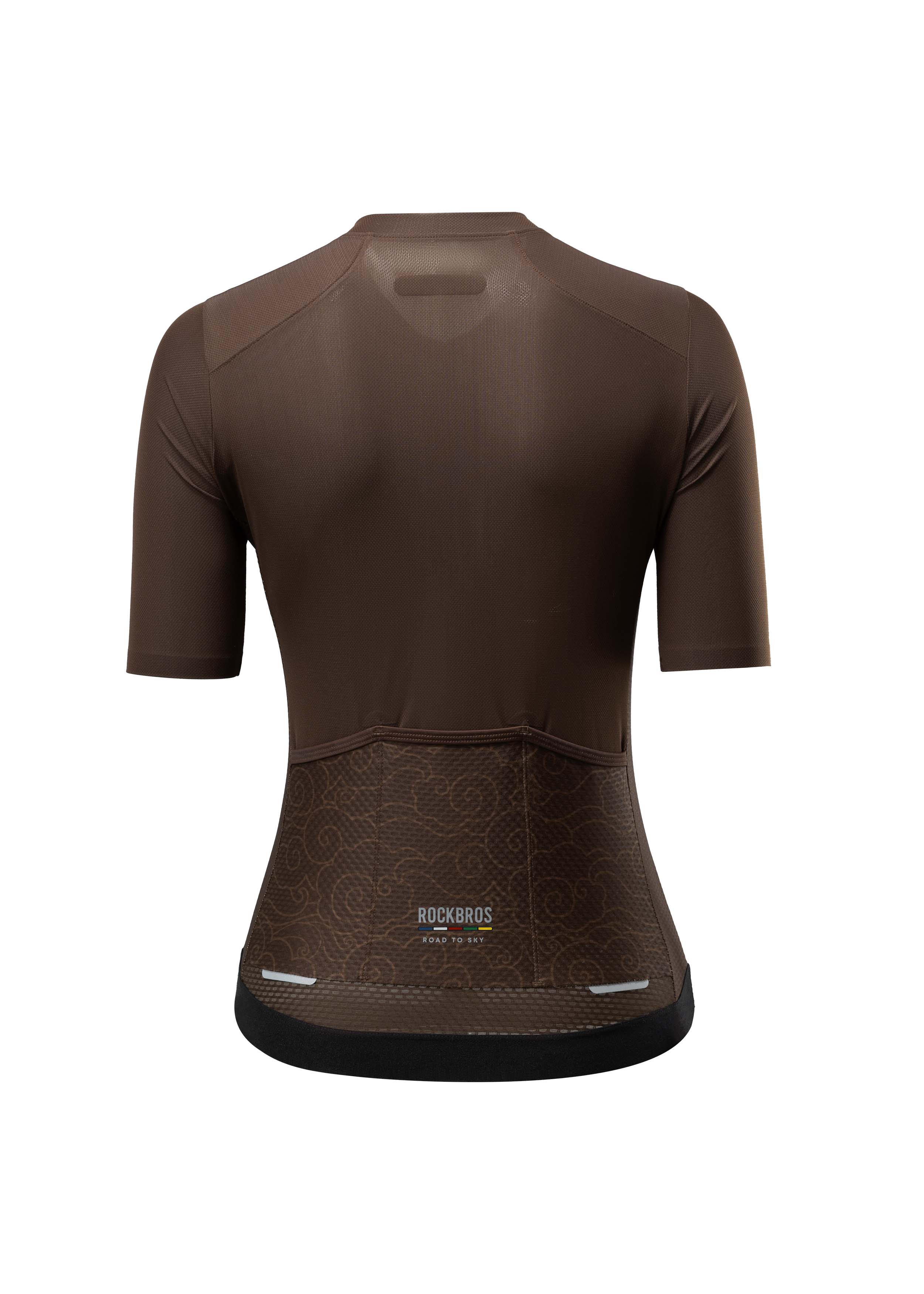 ROAD TO SKY Women's Cycling Short-Sleeved Jersey ￠ò Dark Brown