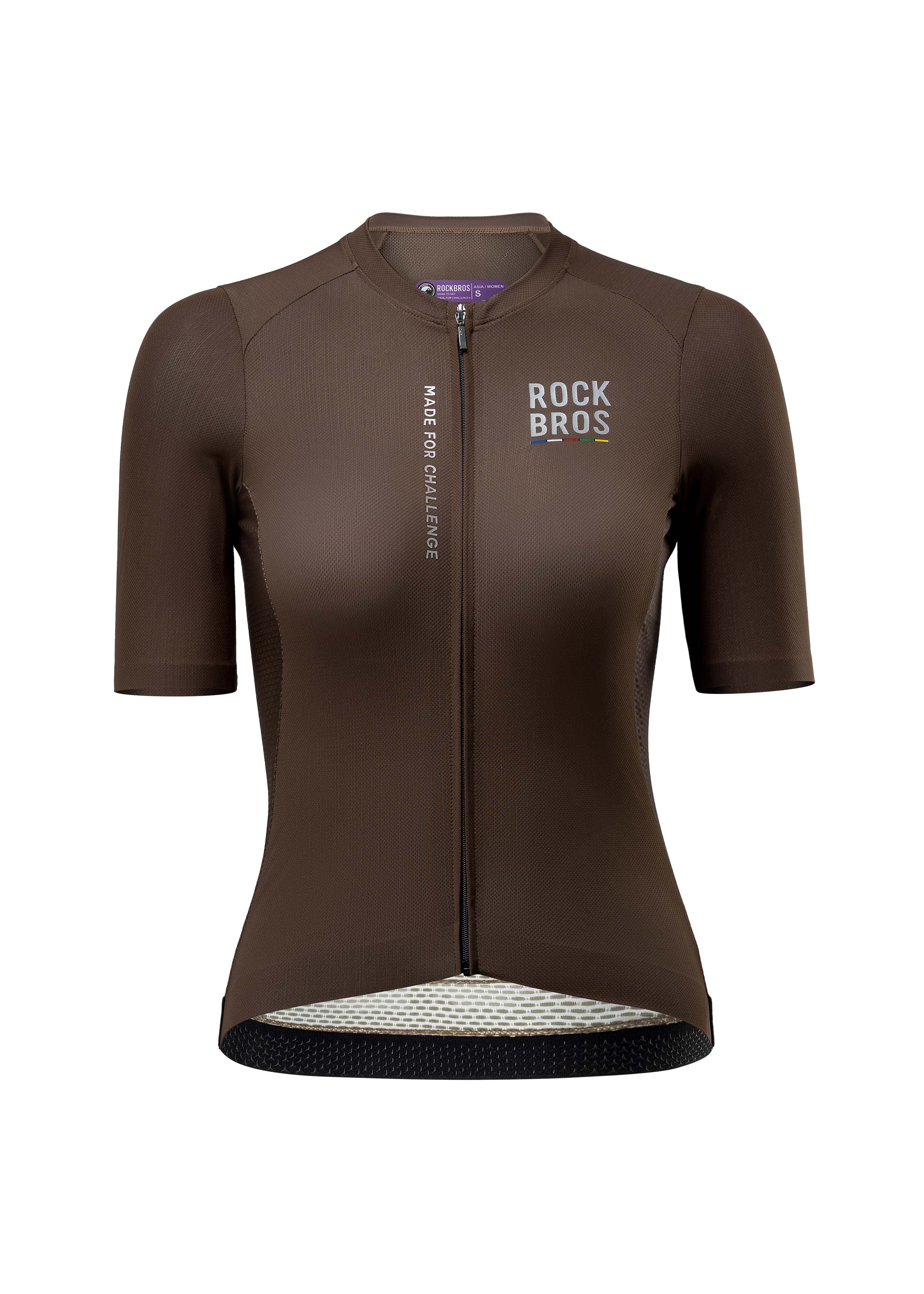 ROAD TO SKY Women's Cycling Short-Sleeved Jersey ￠ò Dark Brown