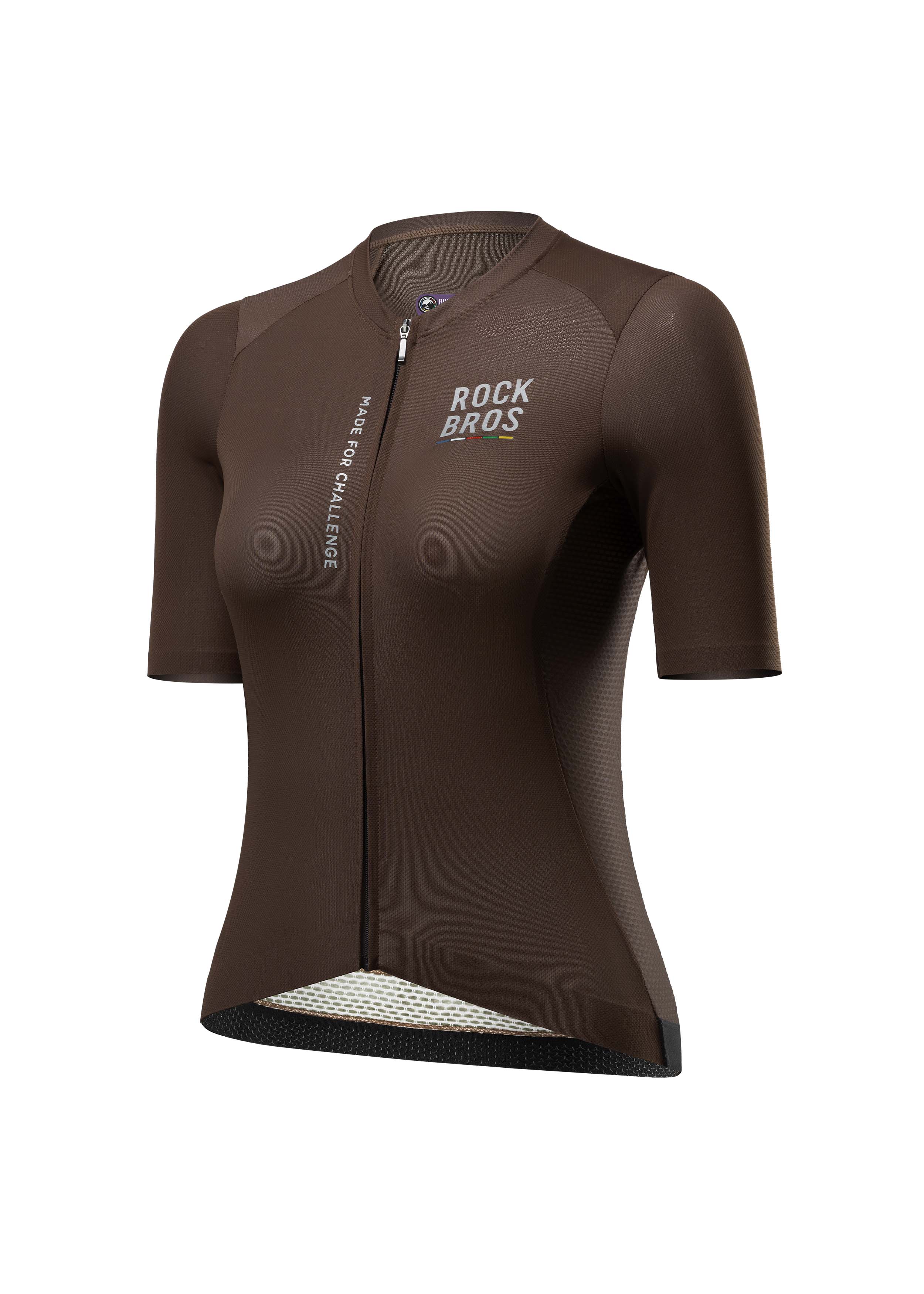 ROAD TO SKY Women's Cycling Short-Sleeved Jersey ￠ò Dark Brown