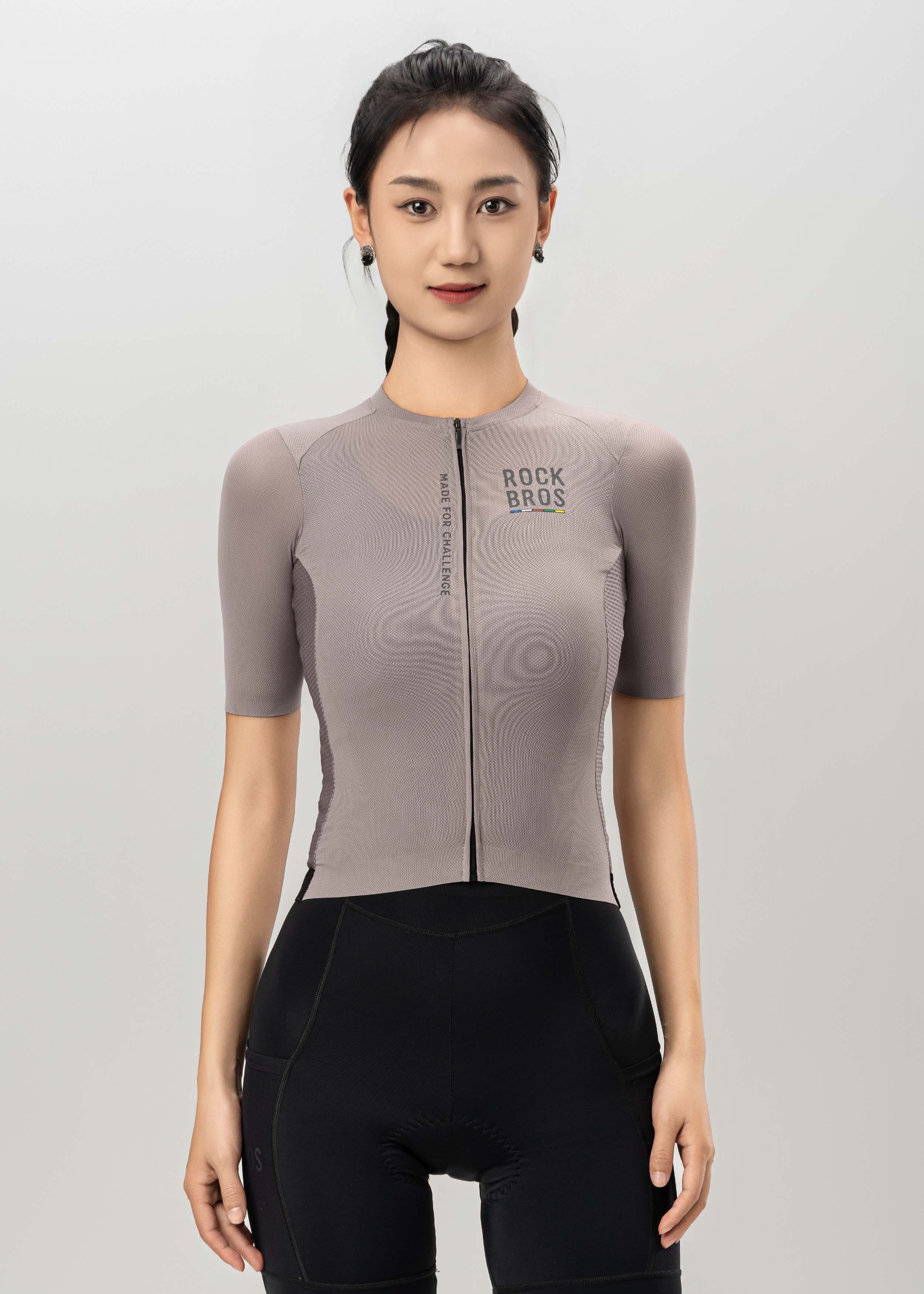 ROAD TO SKY Women's Cycling Short-Sleeved Jersey ￠ò Grey
