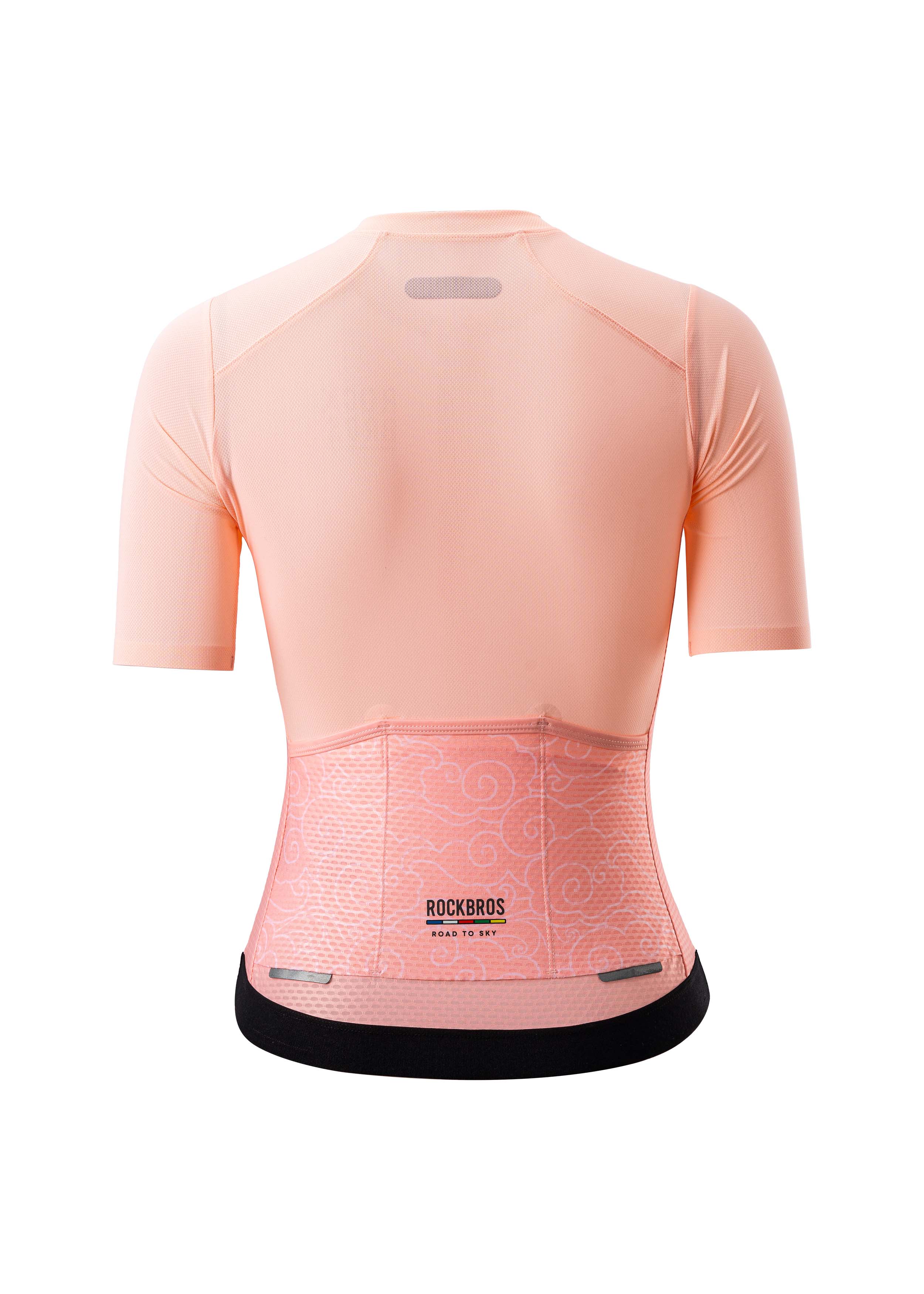 ROAD TO SKY Women's Cycling Short-Sleeved Jersey ￠ò Pink Orange
