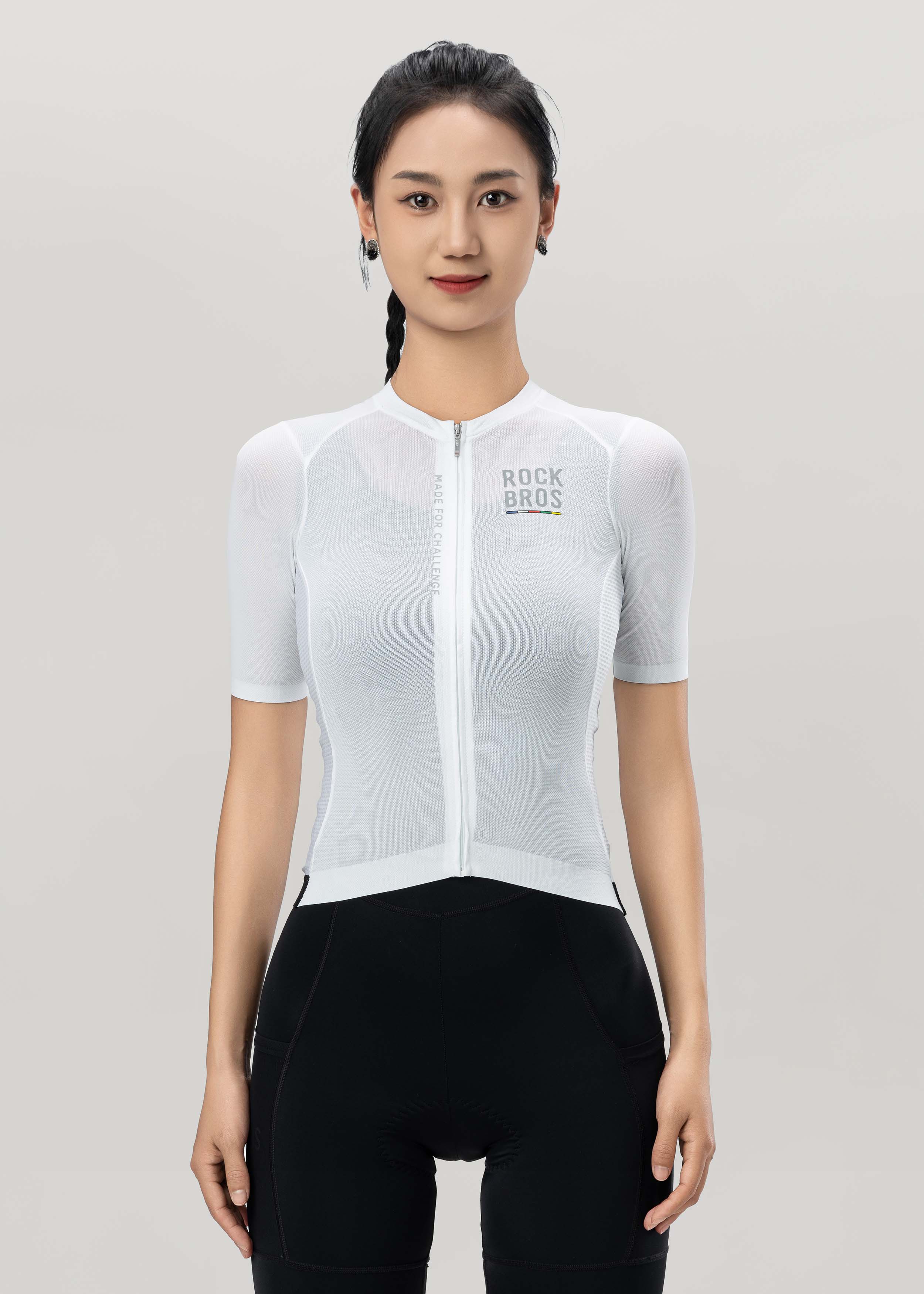ROAD TO SKY Women's Cycling Short-Sleeved Jersey ￠ò White