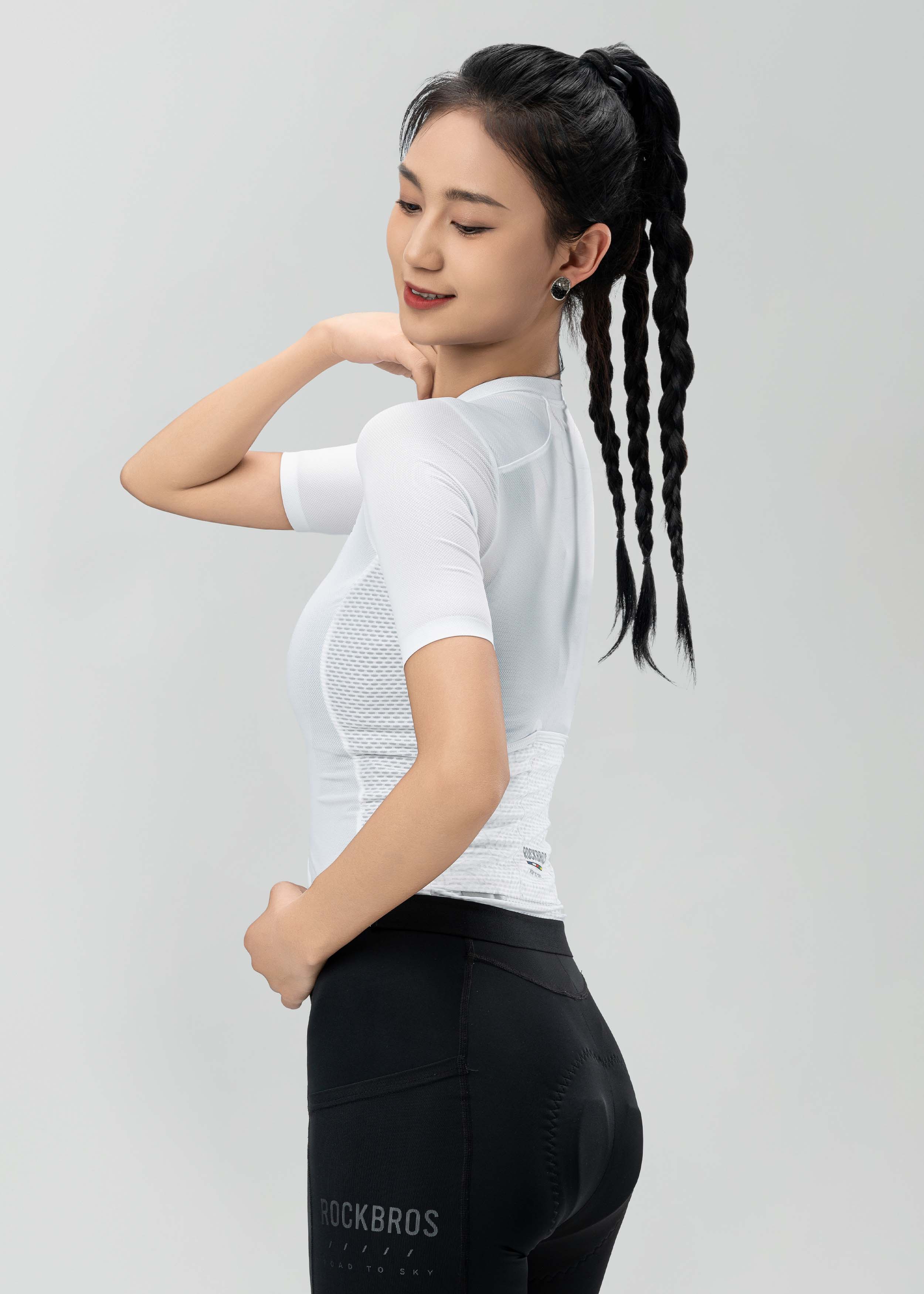 ROAD TO SKY Women's Cycling Short-Sleeved Jersey ￠ò White