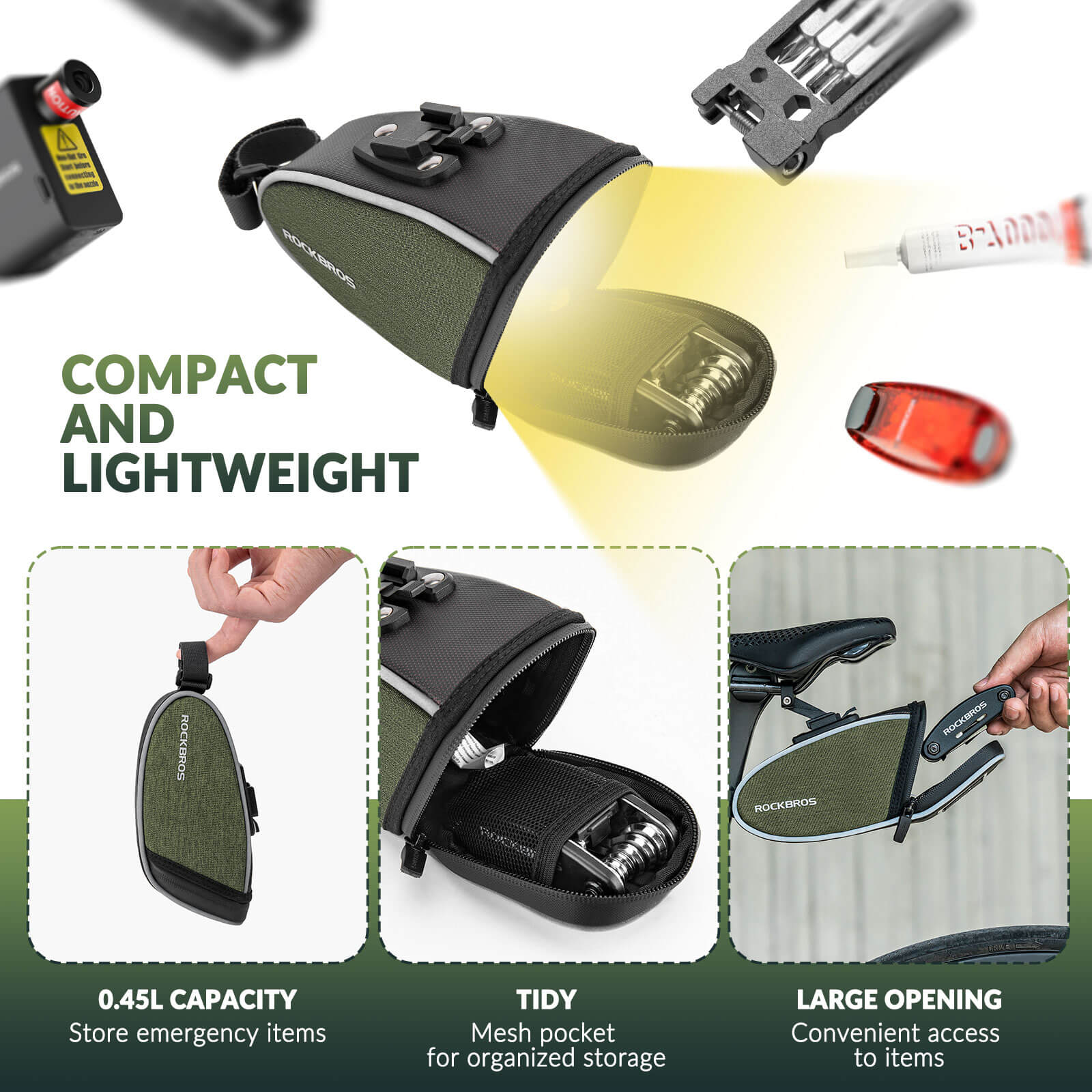 ROCKBROS Bicycle Saddle Bag 0.45L – Compact Storage, Big Convenience!? 