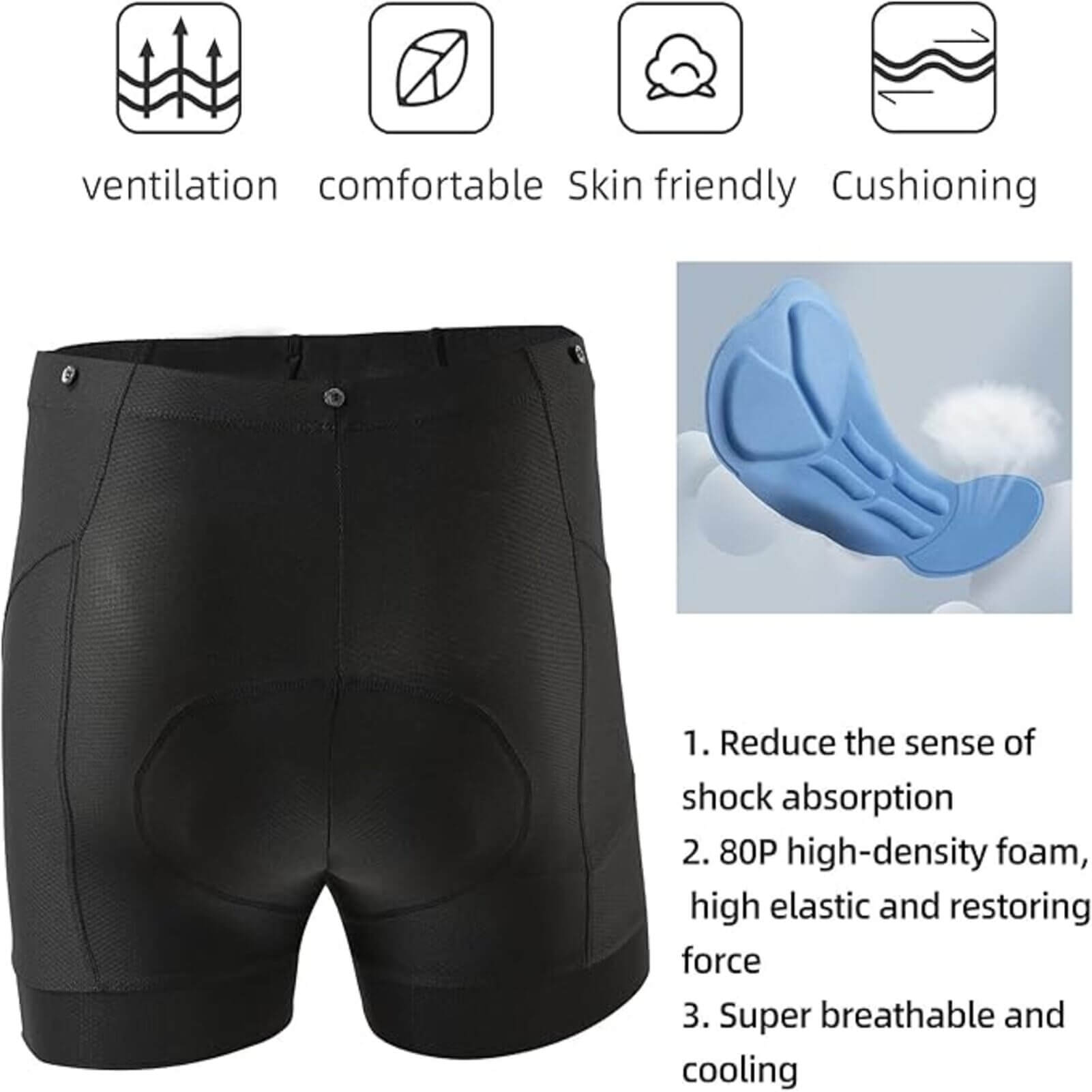 ?ROCKBROS 2-in-1 Cycling Trousers with Quick-Dry Padding - Convertible & Breathable Bike Pants