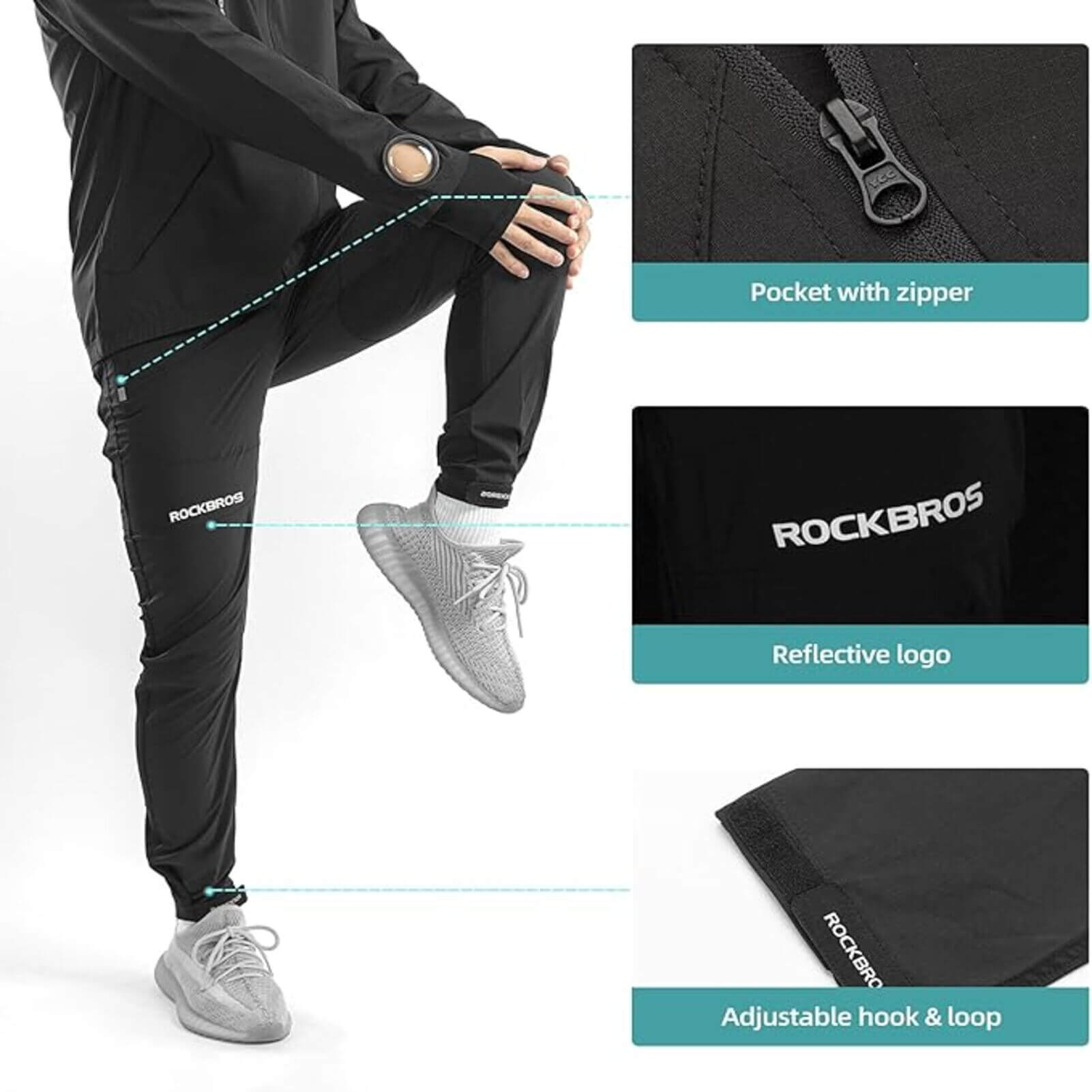 ?ROCKBROS 2-in-1 Cycling Trousers with Quick-Dry Padding - Convertible & Breathable Bike Pants