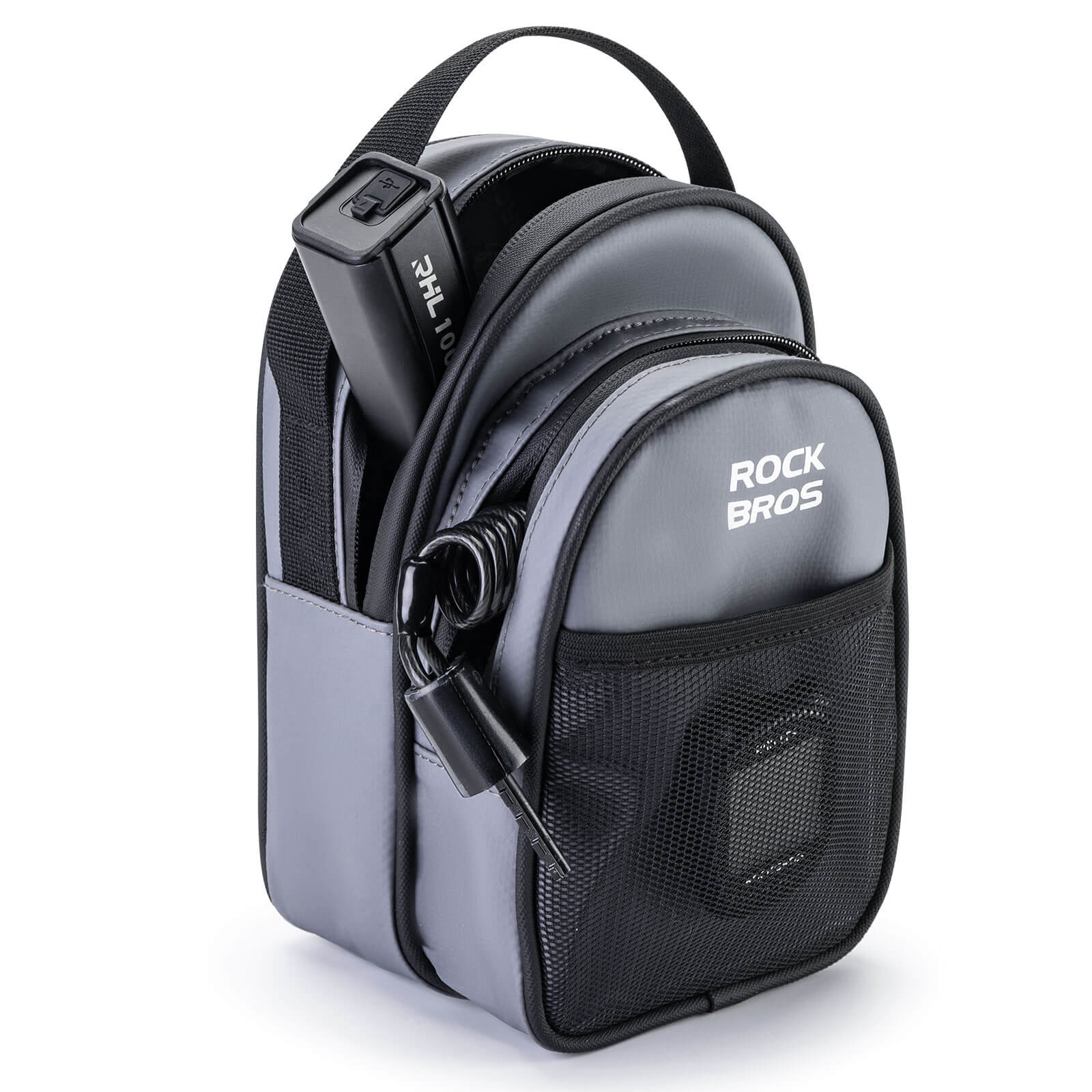 ROCKBROS Front Hanger Bag 1.8L – The Ultimate Storage Upgrade for Your Folding Bike!? #Color_Grey