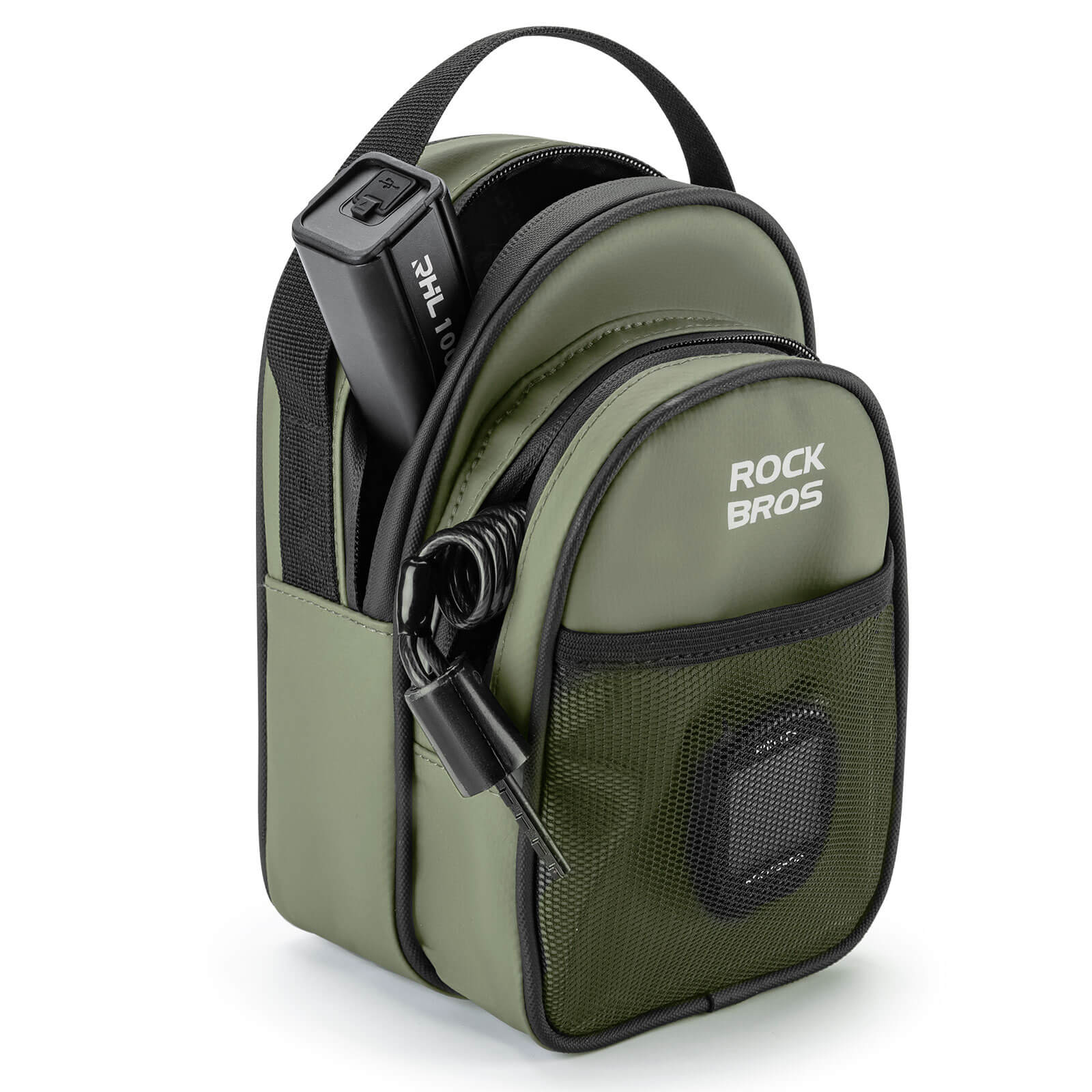 ROCKBROS Front Hanger Bag 1.8L – The Ultimate Storage Upgrade for Your Folding Bike!? #Color_Green
