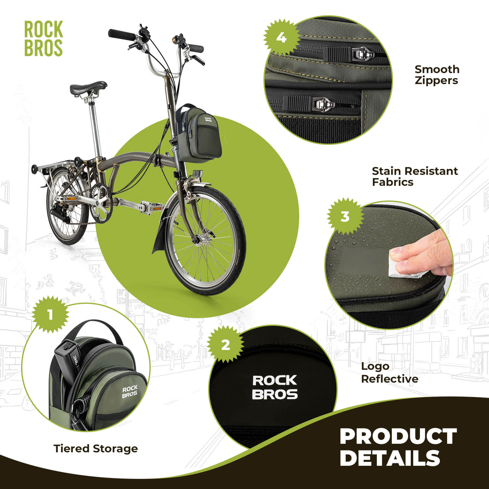 ROCKBROS Front Hanger Bag 1.8L – The Ultimate Storage Upgrade for Your Folding Bike!?
