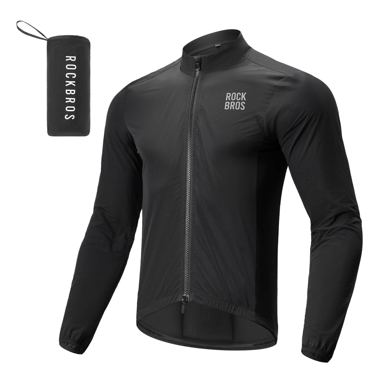 ROCKBROS Long-Sleeve Cycling Windbreaker Jacket – Ultimate Weather Protection!? #Color_Black