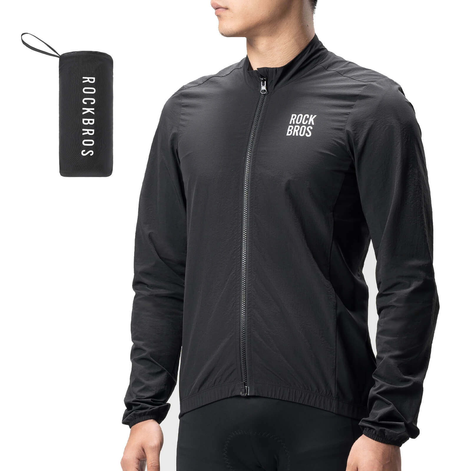 ROCKBROS Long-Sleeve Cycling Windbreaker Jacket – Ultimate Weather Protection!? #Color_Black