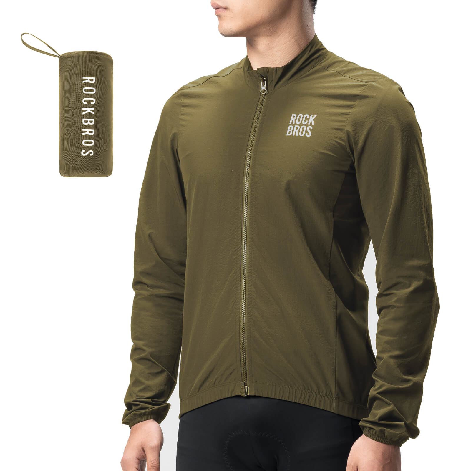ROCKBROS Long-Sleeve Cycling Windbreaker Jacket – Ultimate Weather Protection!? #Color_Brown