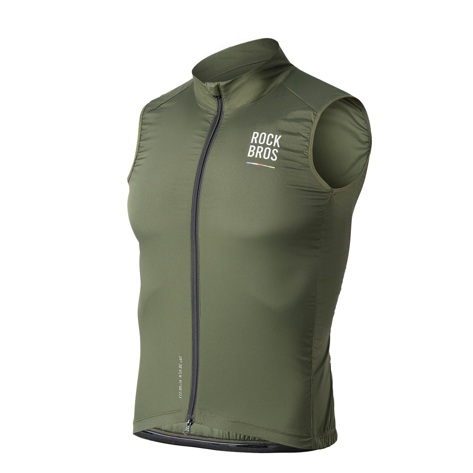 ROCKBROS Men?ˉs Cycling Vest featuring a lightweight, windproof design with UV protection, ideal for outdoor cycling and activities.