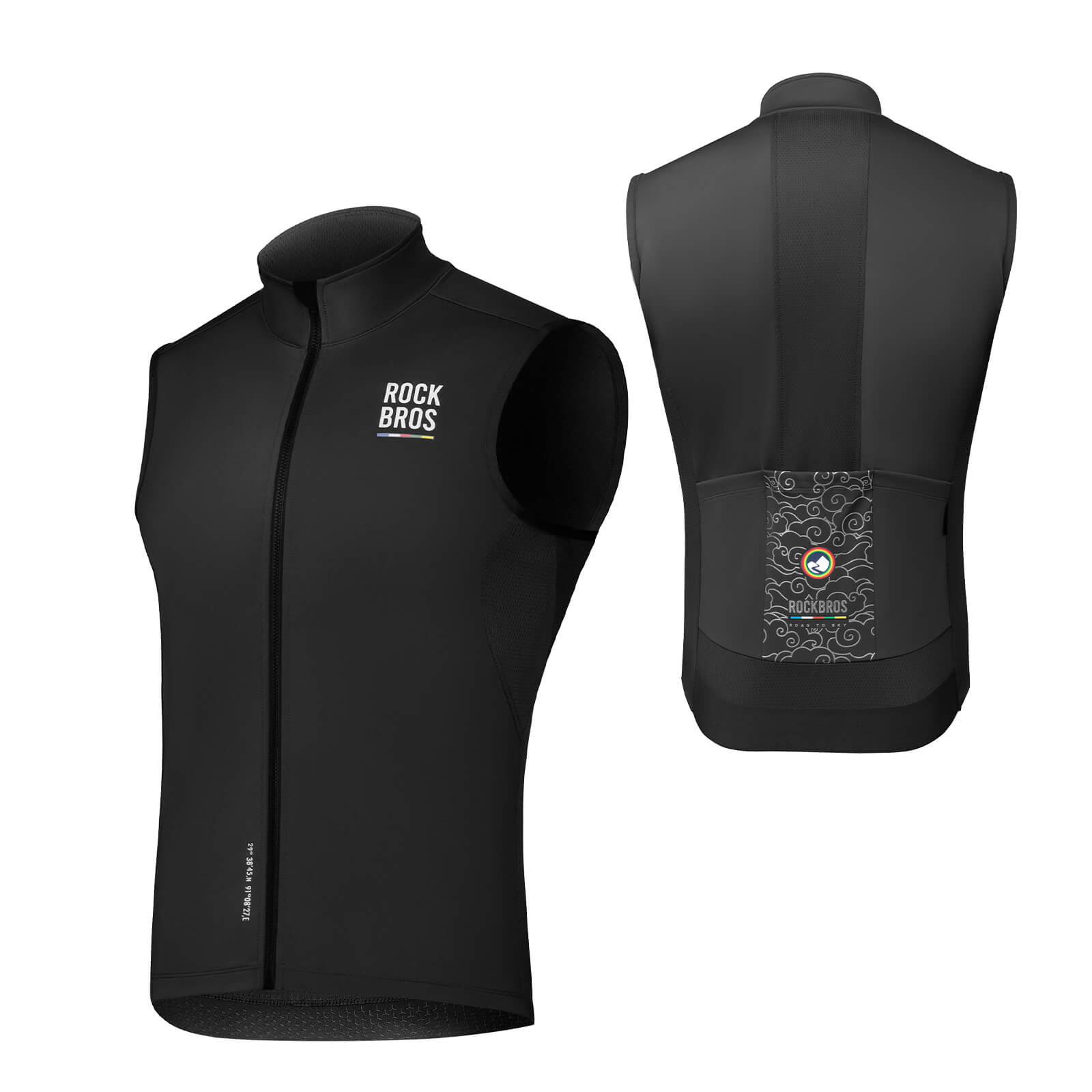 ROCKBROS Men?ˉs Cycling Vest, a windproof and lightweight gilet with UV protection, designed for spring and autumn cycling.