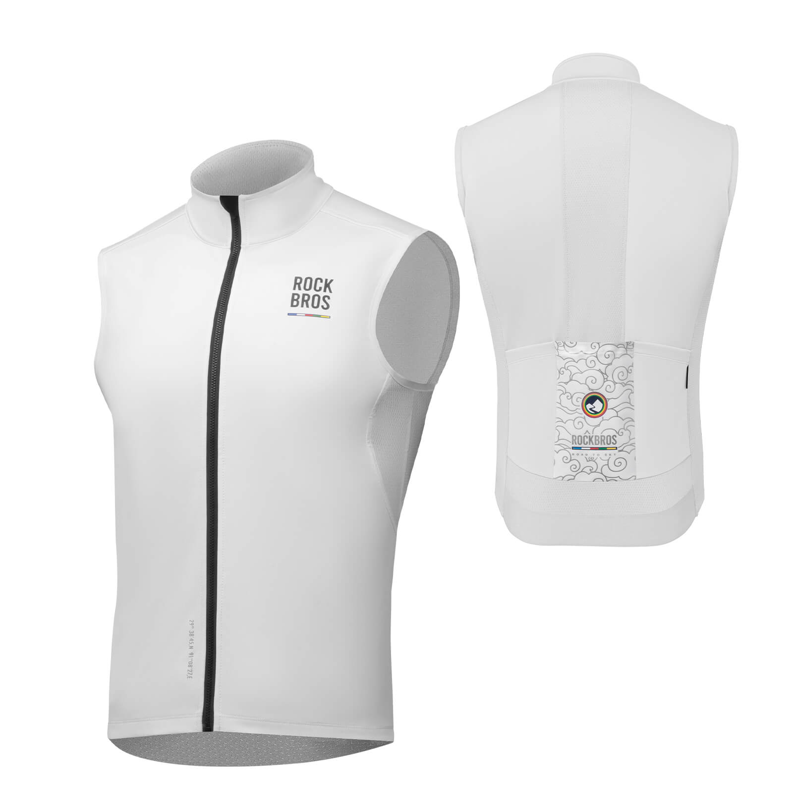 ROCKBROS Men?ˉs Cycling Vest, a windproof and lightweight gilet with UV protection, designed for spring and autumn cycling.