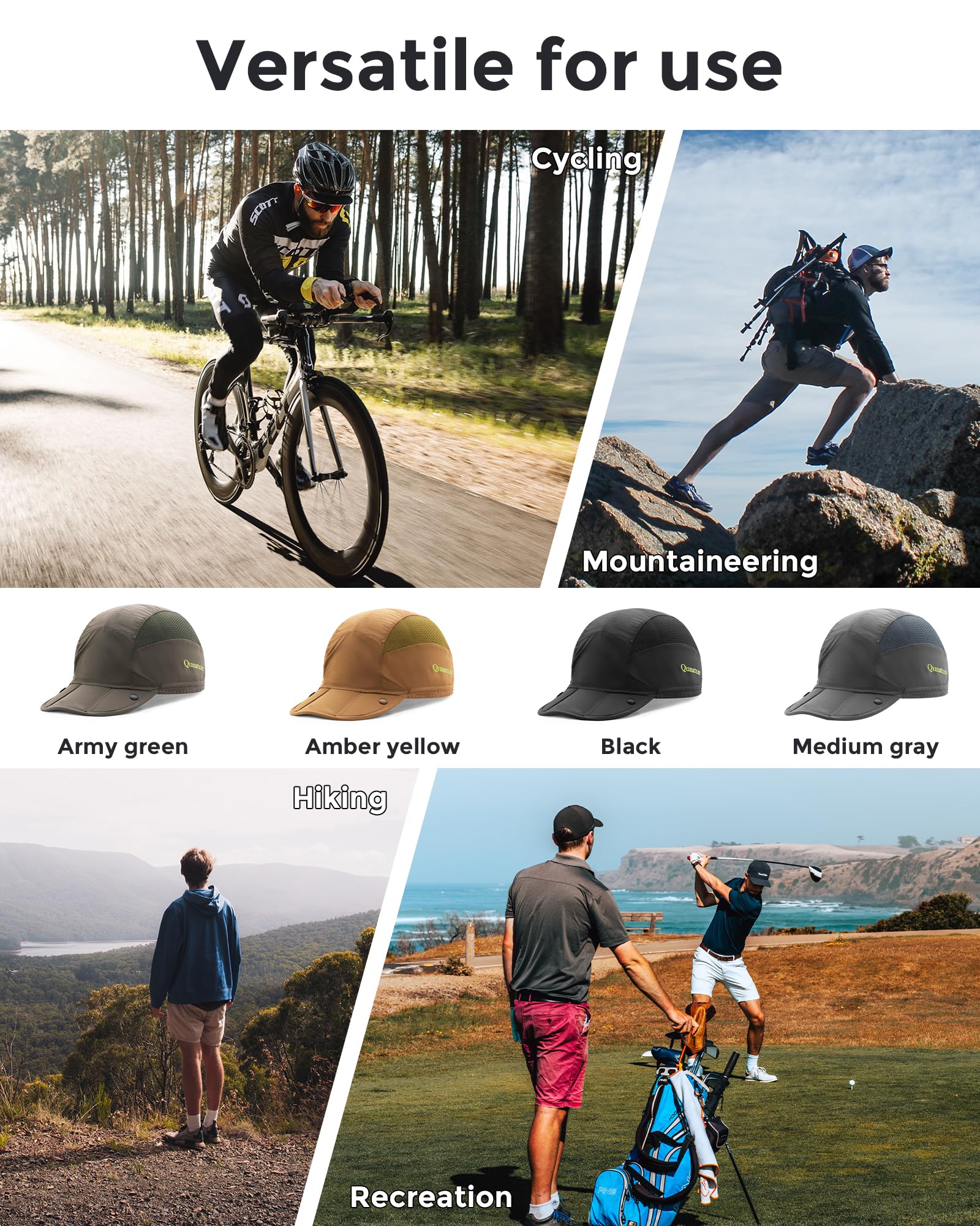 Quick-drying cycling cap under helmet