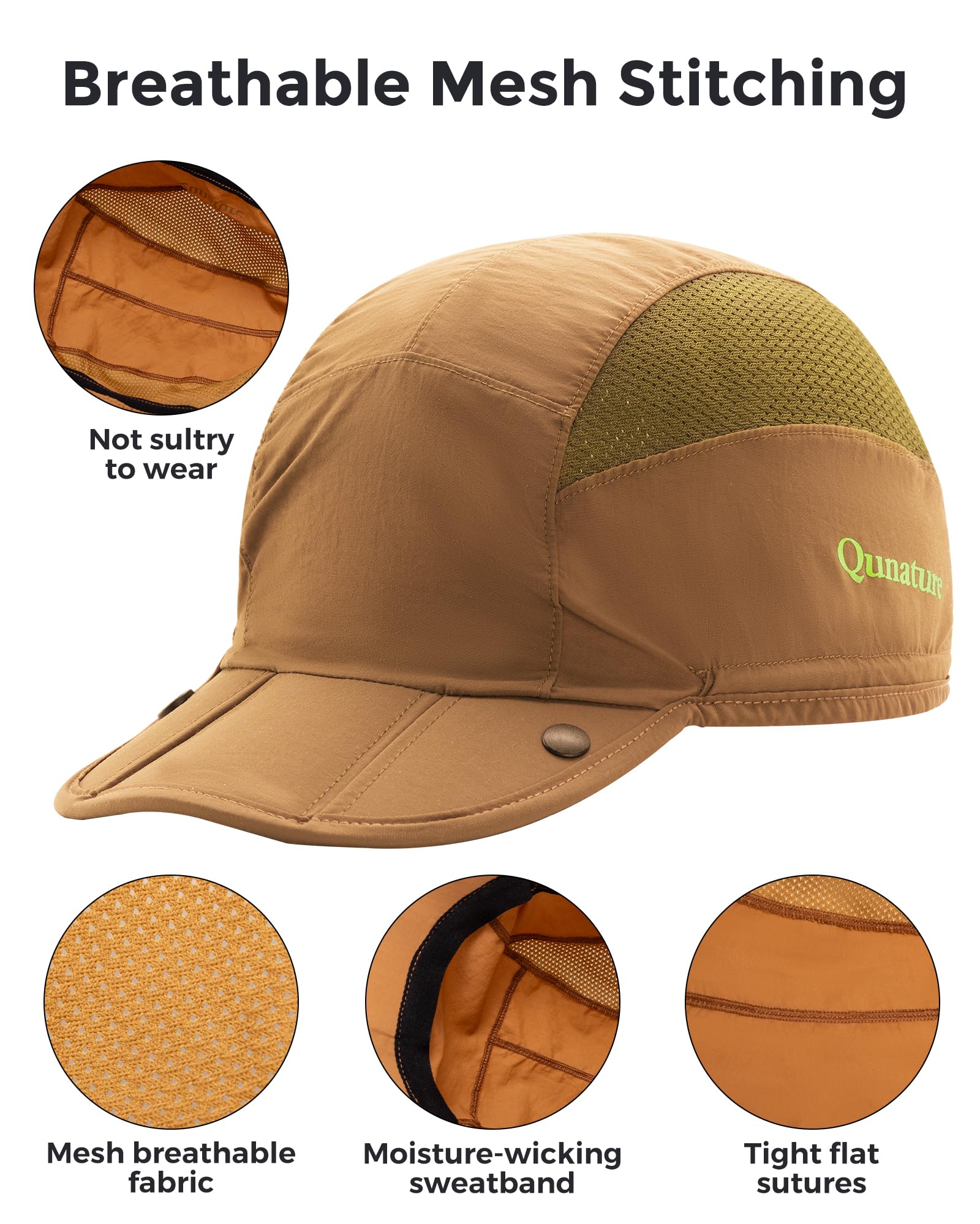 Lightweight running cap with foldable design