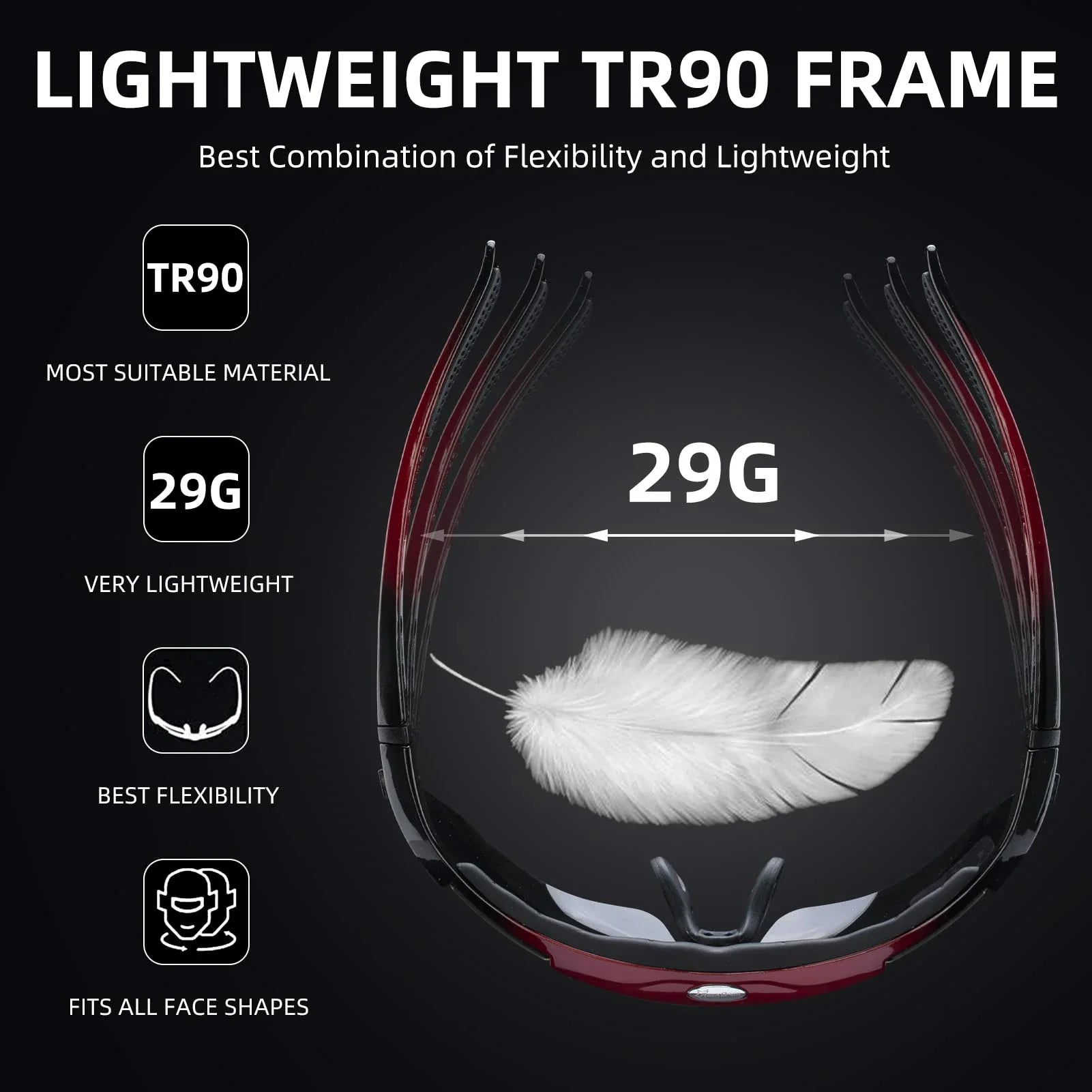 Polarized Sports Sunglasses for Cycling