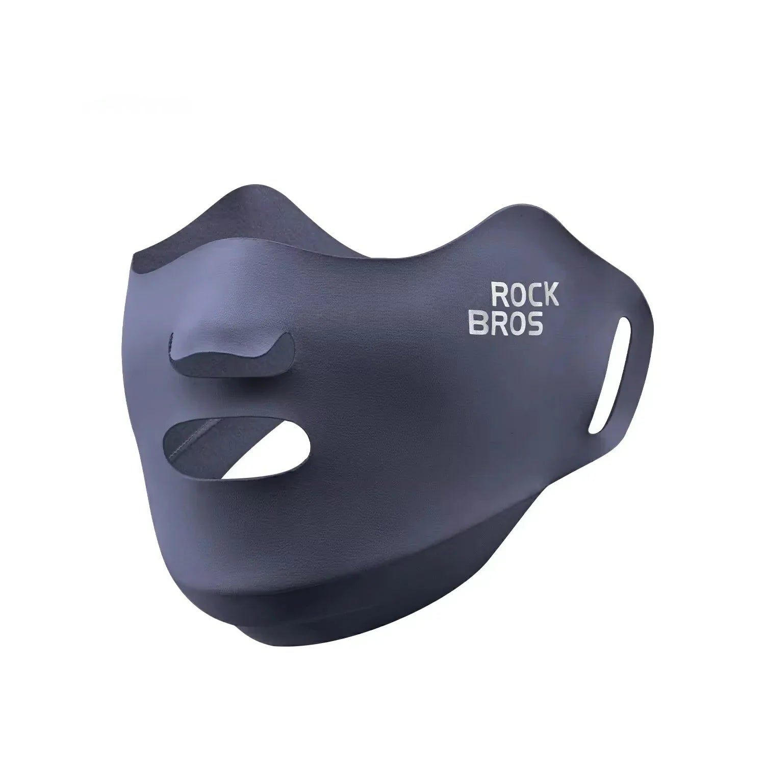 Blue face mask with 'Rock Bros' branding on a white background #color_Dark Blue