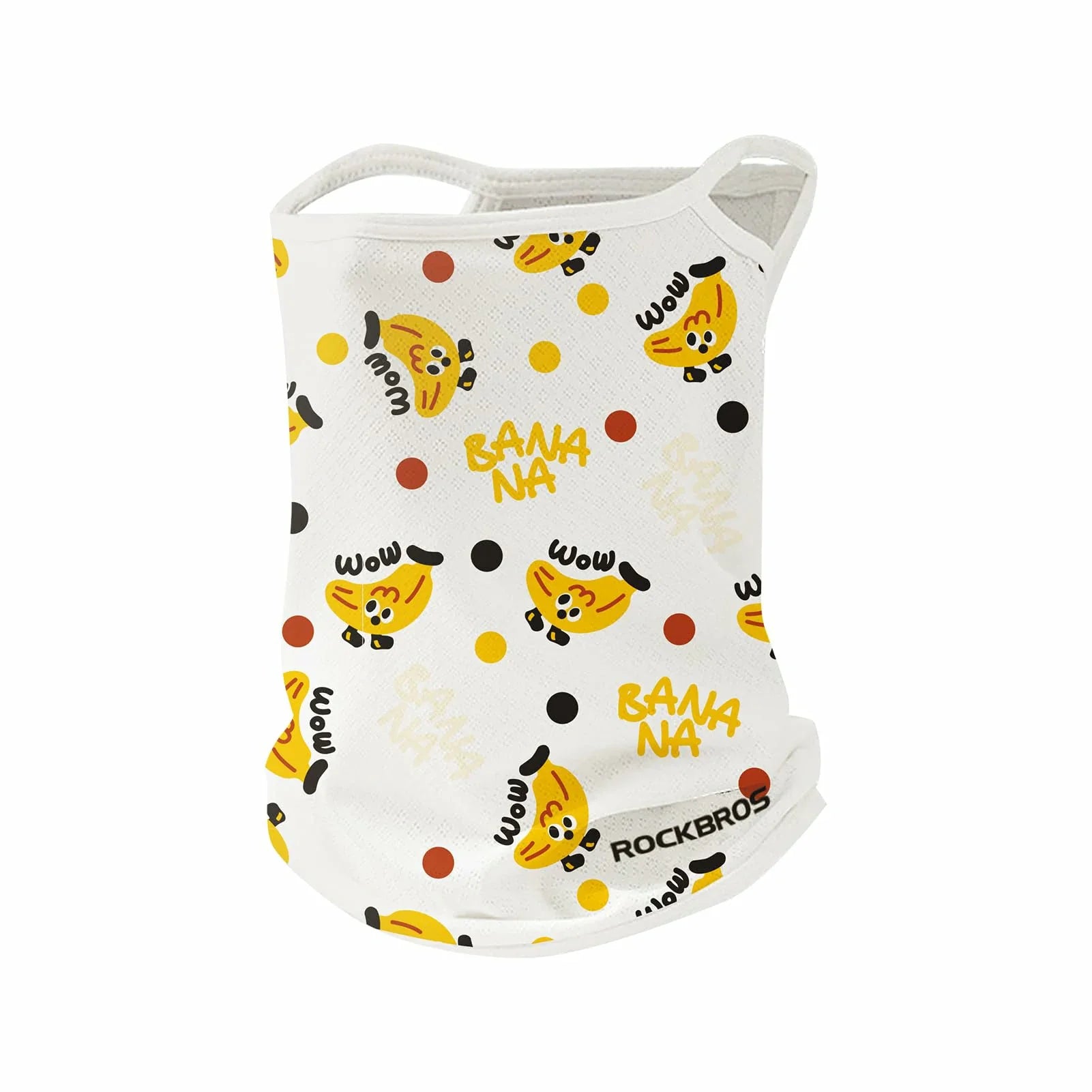 kids mask with cartoon designs and text on a white background #Color_White