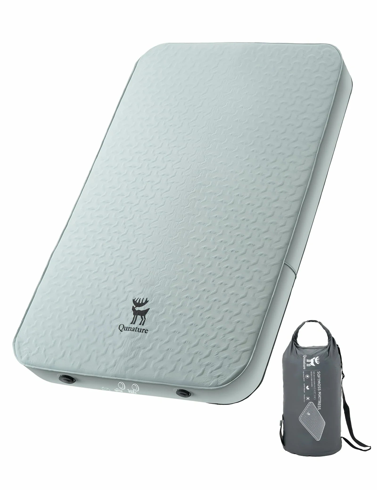Portable electronic device with a textured surface and a smaller carrying case on a white background #Color_Green Size_full