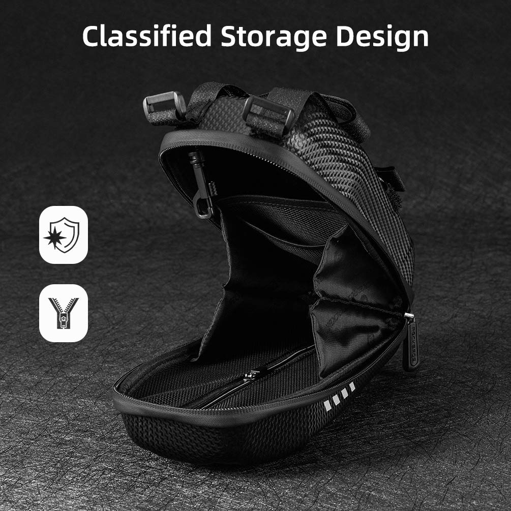 ROCKBROS Scooter Storage Bag Waterproof EVA Hard Shell Handlebar Bag for Scooters Folding Bikes