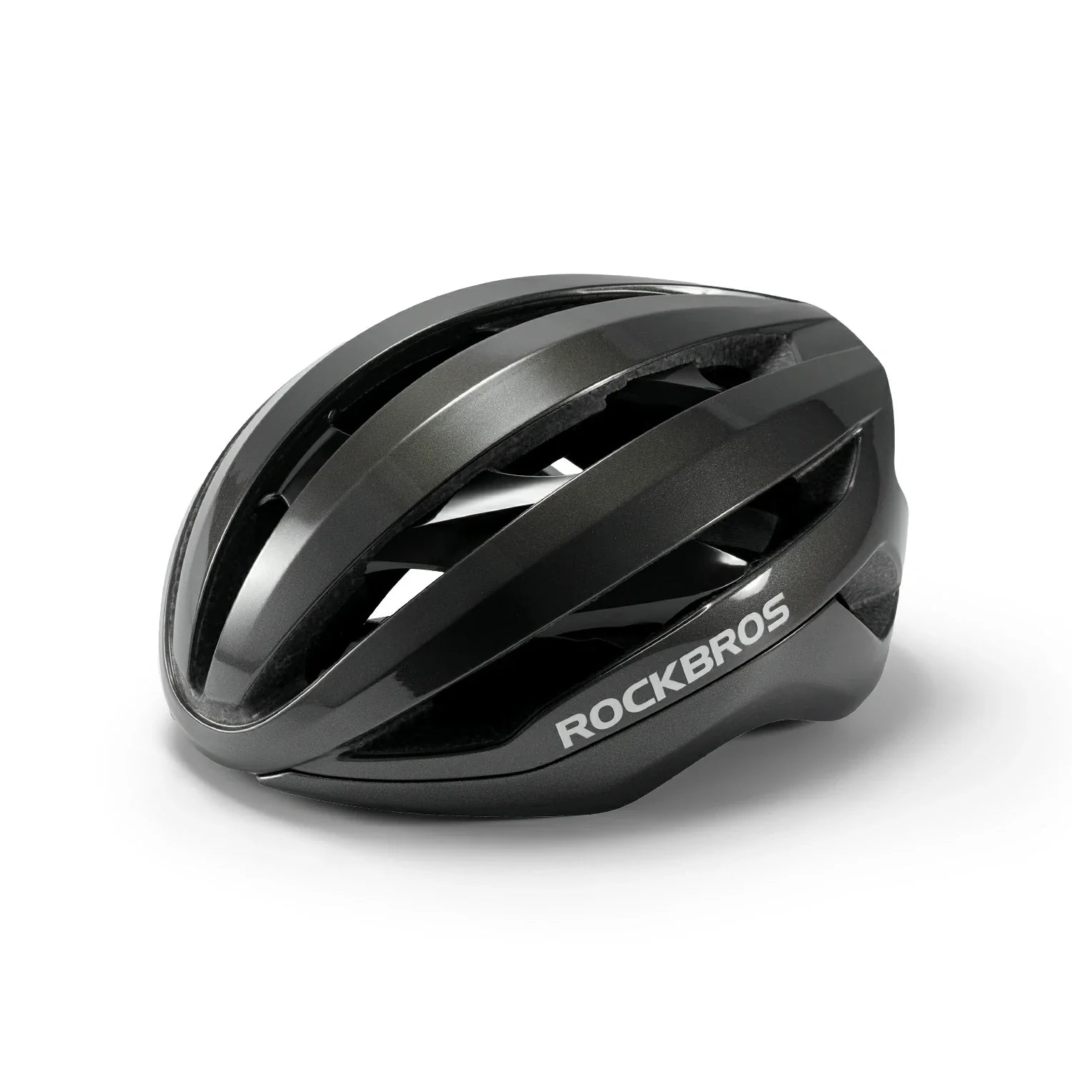 Titanium helmet with 'RockBros' branding on a white background #Color_Titanium
