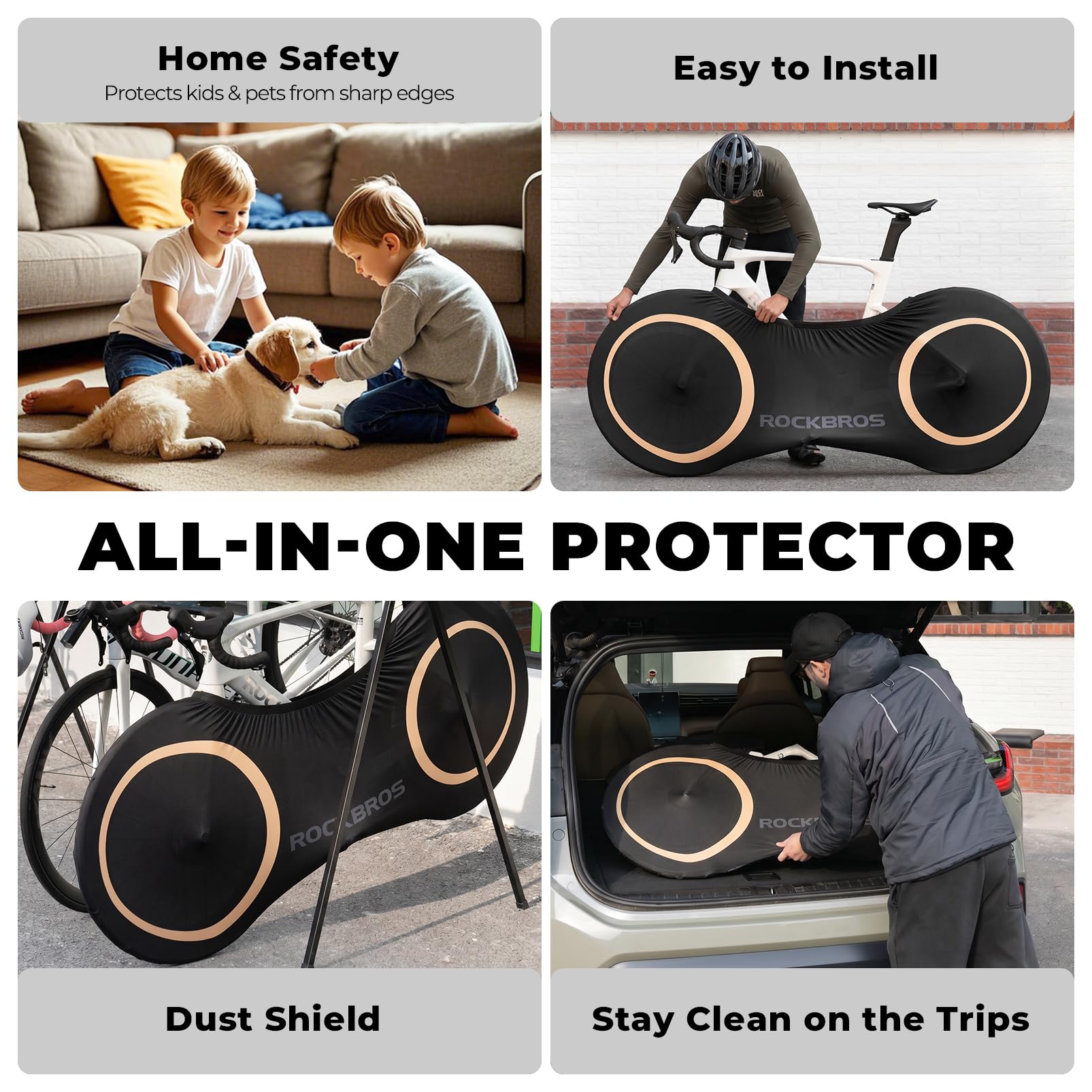 All-in-one protector for home safety, installation, dust shield, and cleaning on trips. #Color_Yellow Circle