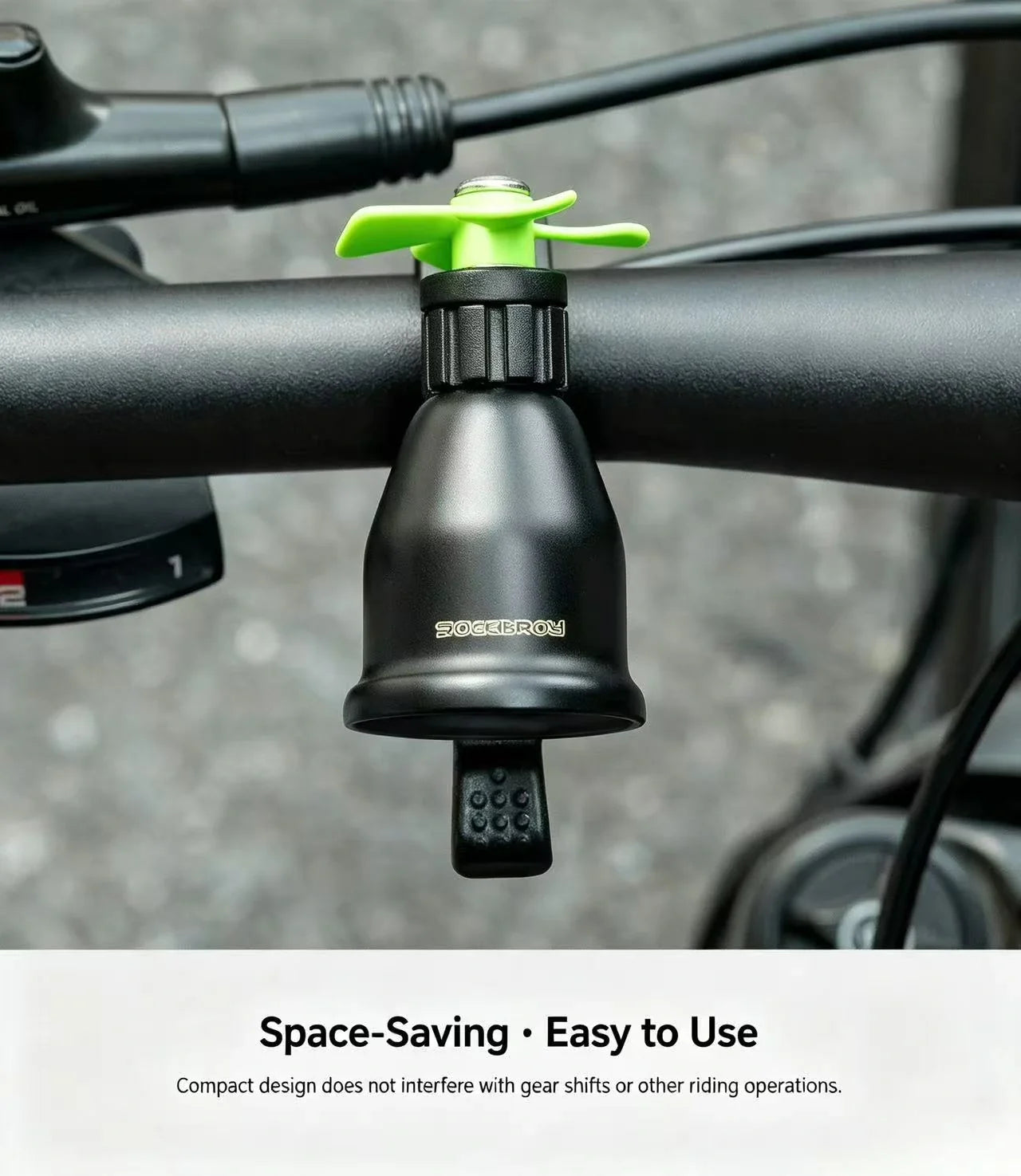 Wind?Fan Brass Bike Bell 80dB Crisp Sound for 0.87?1.25" Handlebar