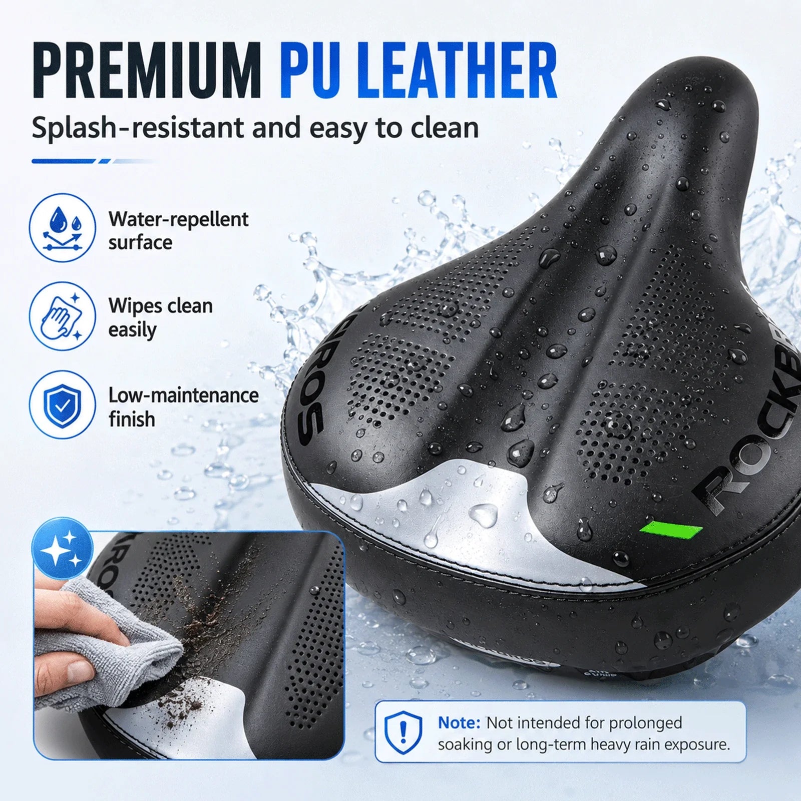 Adjustable Air Cushion Bike Saddle Wide Comfort Shock Absorbing Seat