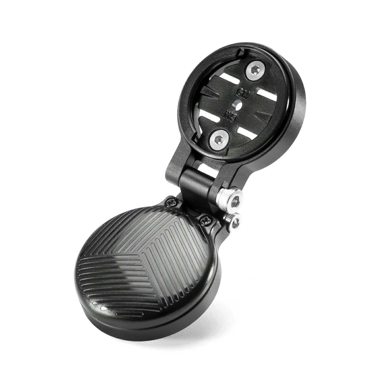 Adjustable headset cap bike computer mount front view