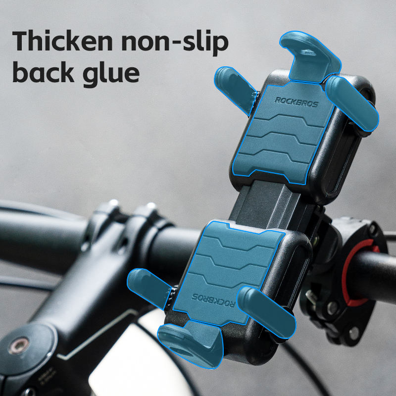 Phone holder with thick non-slip back glue on a gray background