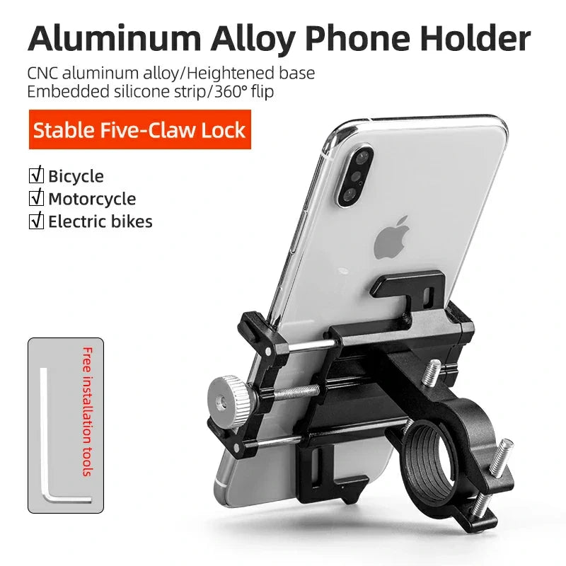 Aluminum Alloy Phone Mount Fits 2.2–3.7?in Wide