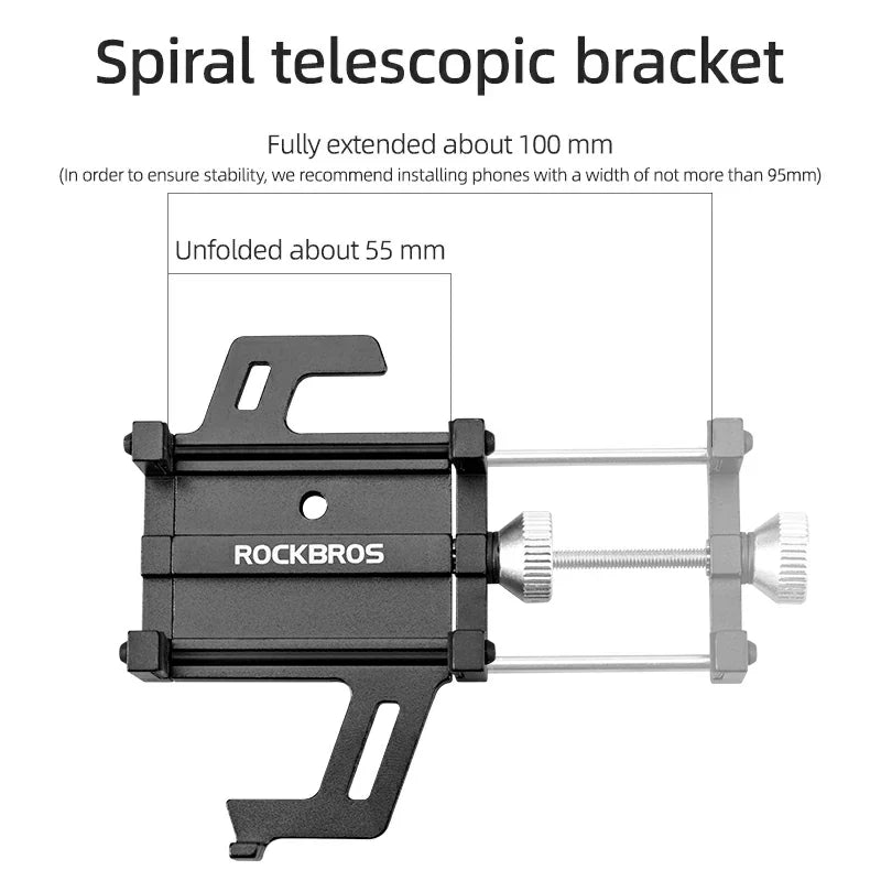 Aluminum Alloy Phone Mount Fits 2.2–3.7?in Wide