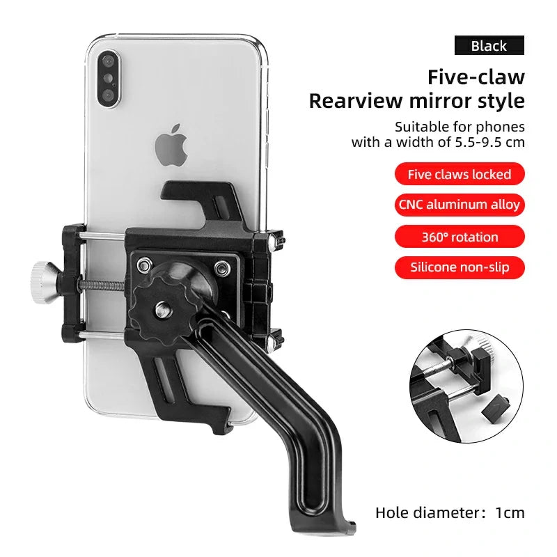 Aluminum Alloy Phone Mount Fits 2.2–3.7?in Wide