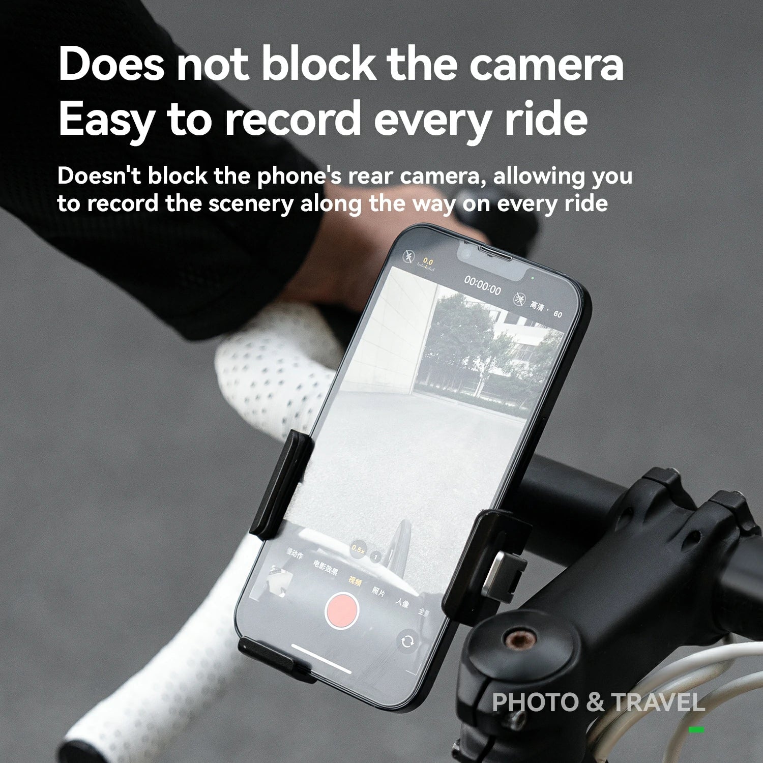 Aluminum Anti-Shake Cell Bike Phone Holder, Motorcycle Phone Mount for 2.56–3.74"