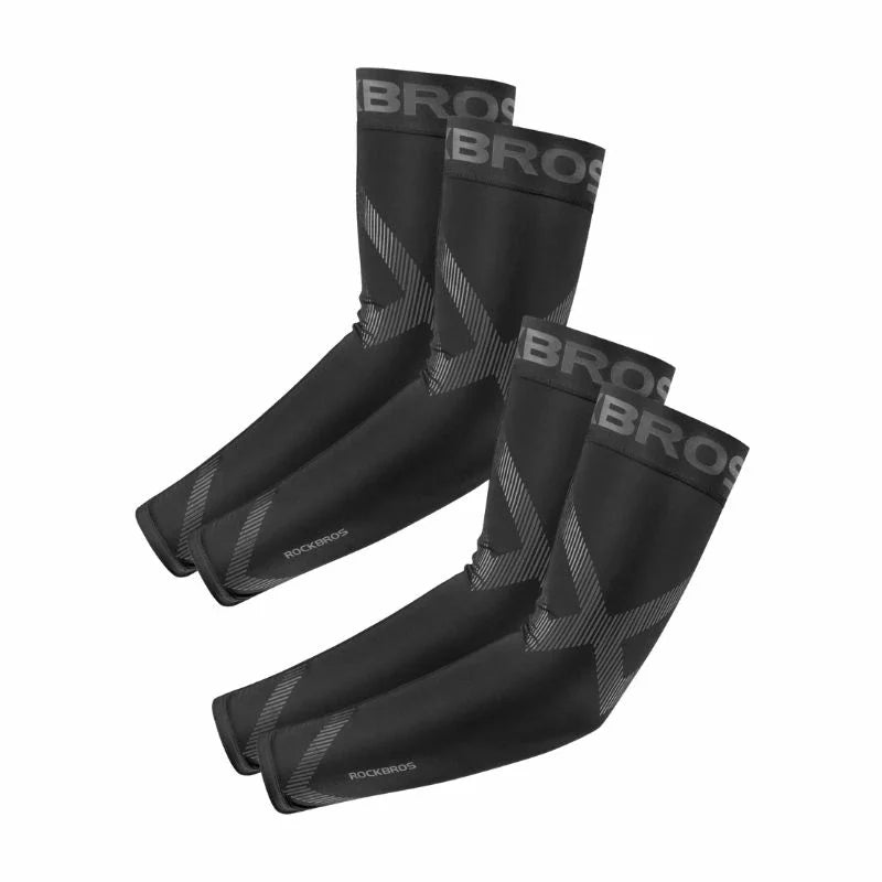 Lightweight arm sleeves for running #Color_Black*2