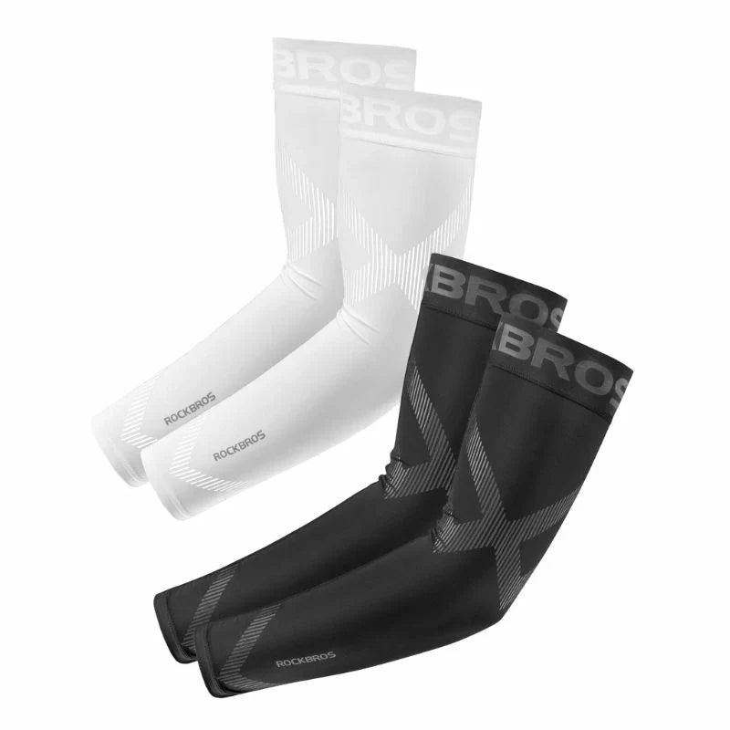 Cooling sleeves for golf and fishing #Color_Black+White