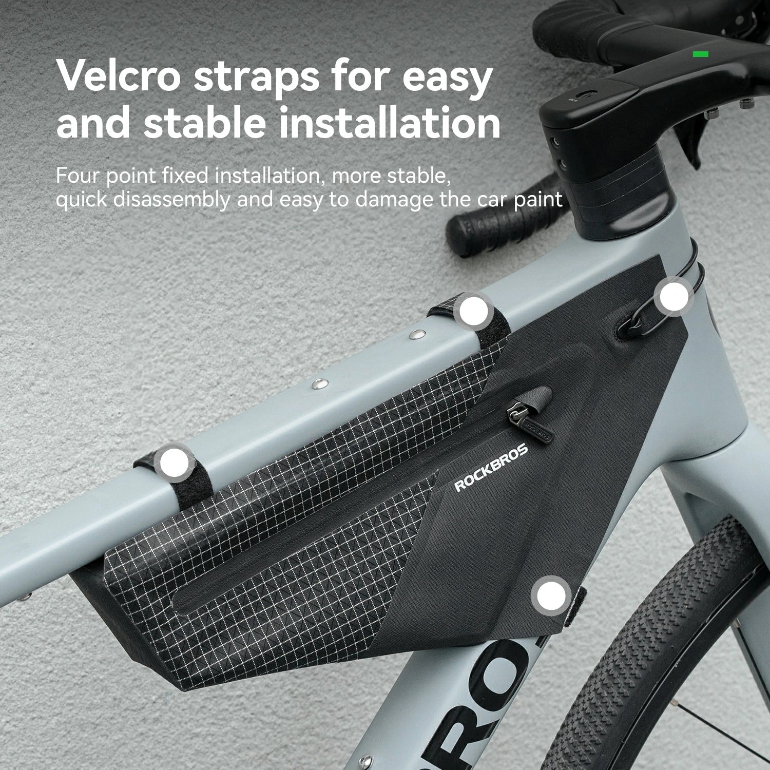 AS-165 100% Waterproof Bike Frame Bag 1.7L