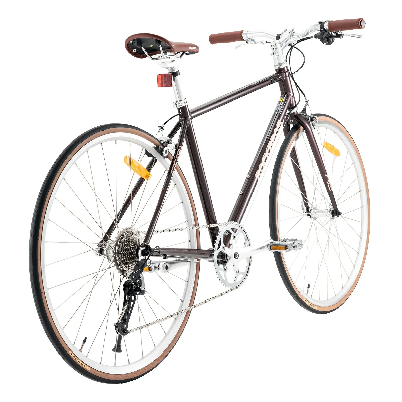 #color_Brown Rear view of ATS Classic 700C Road Bike in brown