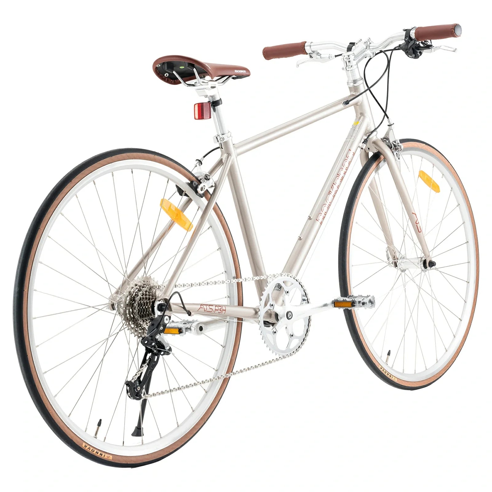 Back view of ATS Classic 700C Road Bike in coffee color #Color_Coffee