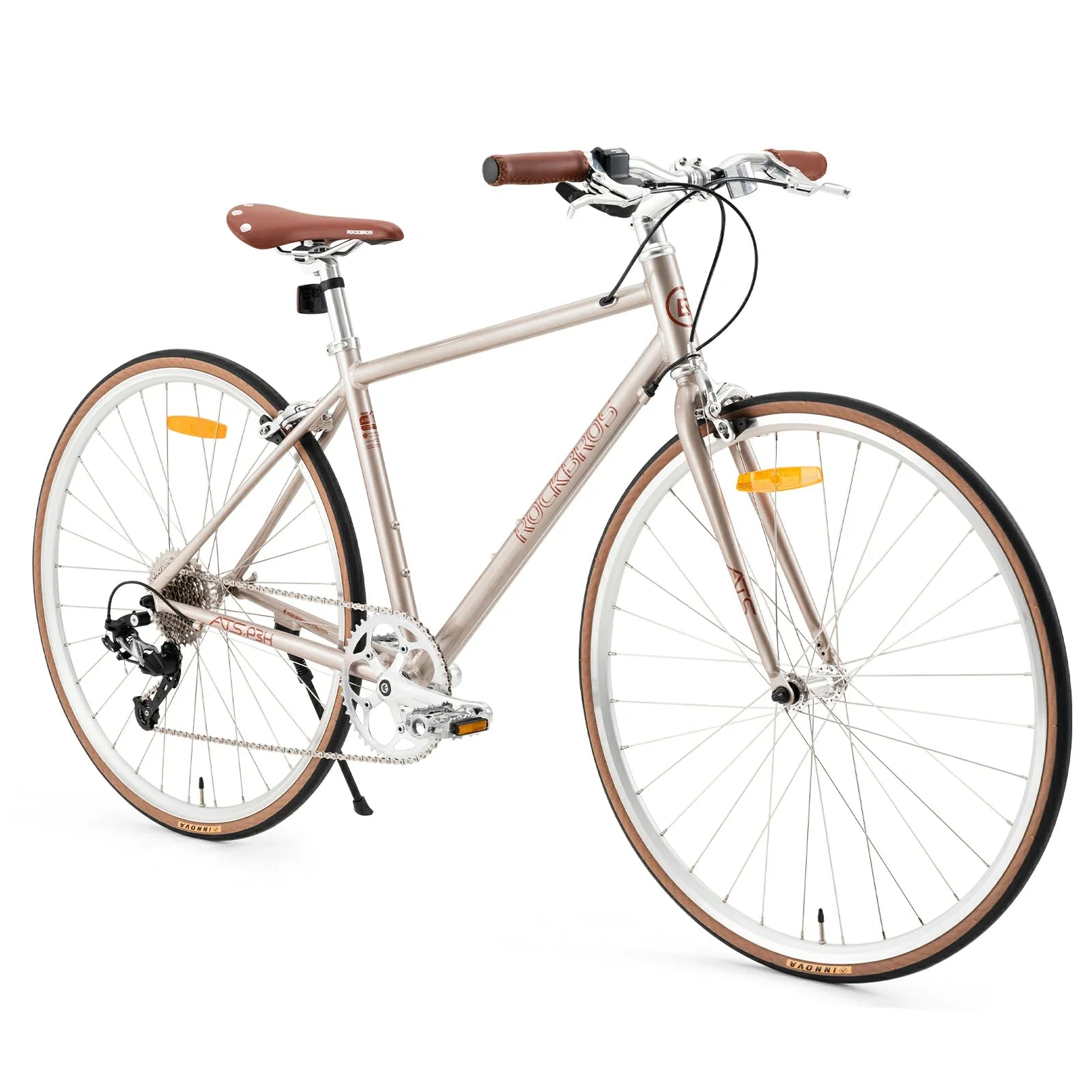 Side view of ATS Classic 700C Road Bike in coffee color #Color_Coffee 