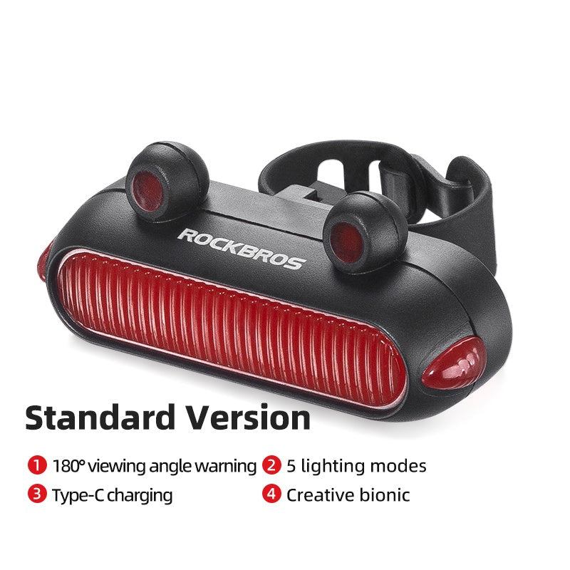 Frog Tail Light USB 6 Modes Brake Light
