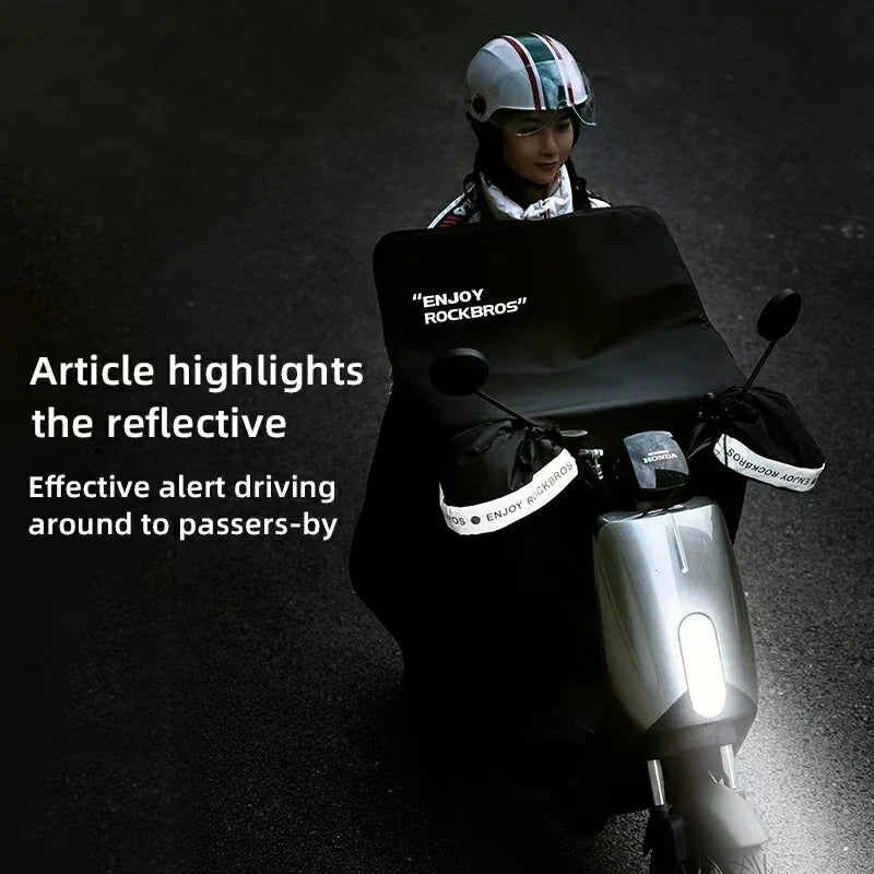 ROCKBROS Winter Electric Scooter Handlebar Muff Windproof Waterproof Leg Cover